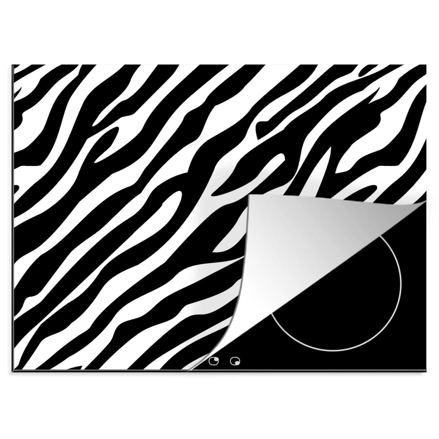 MuchoWow Herdblende-/Abdeckplatte Tiere - Zebra - Gestaltung, Vinyl, (1 tlg), 60x52 cm, Mobile Arbeitsfläche nutzbar, Ceranfeldabdeckung