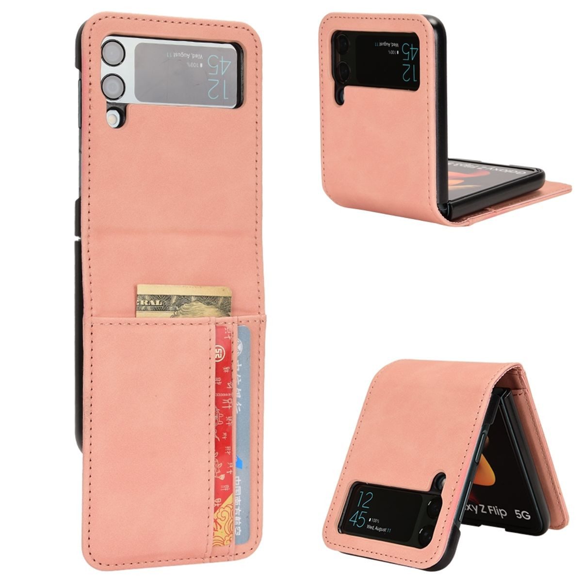 König Design Handyhülle Samsung Galaxy Z Flip3 5G, Schutzhülle Schutztasche Case Cover Etuis Wallet Klapptasche Bookstyle