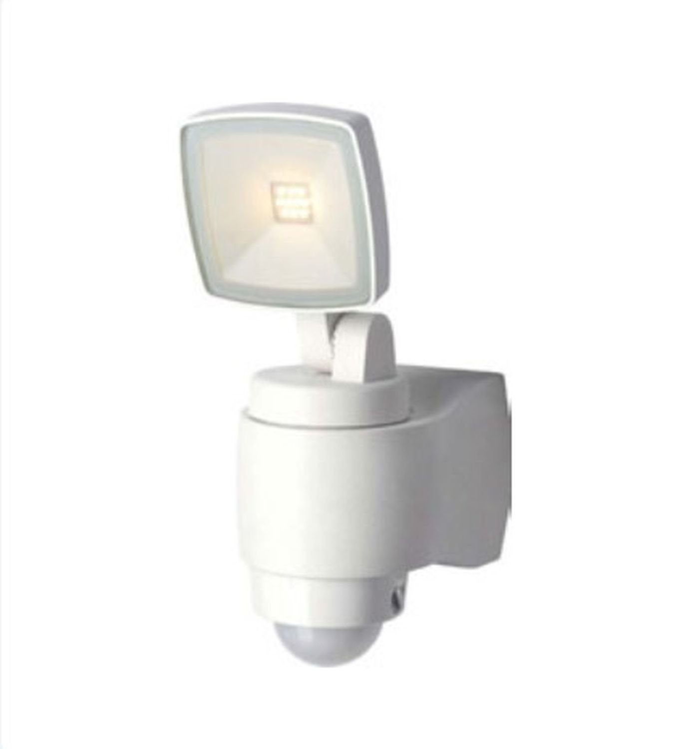 LED IP44 Warmweiß, Außenleuchte Licht-Erlebnisse AMINA, integriert, Weiß Deckenstrahler Bewegungsmelder fest LED