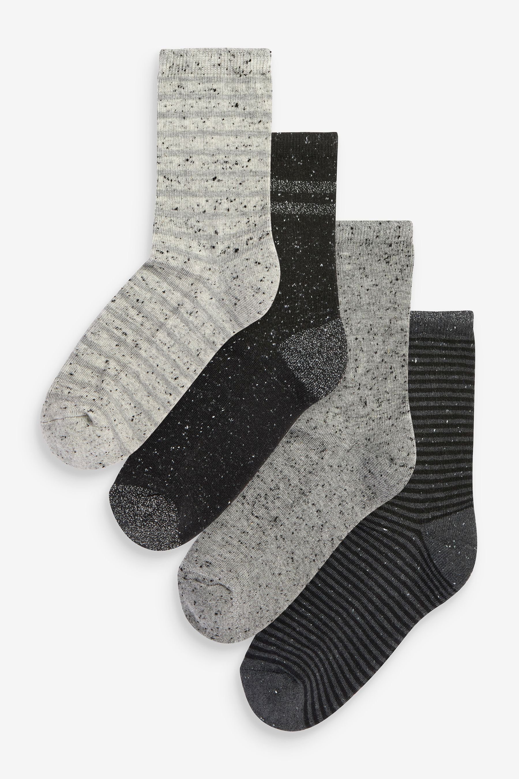 Next Kurzsocken 4 x genoppte Socken mit gepolsterter Sohle (1-Paar) | Kurzsocken