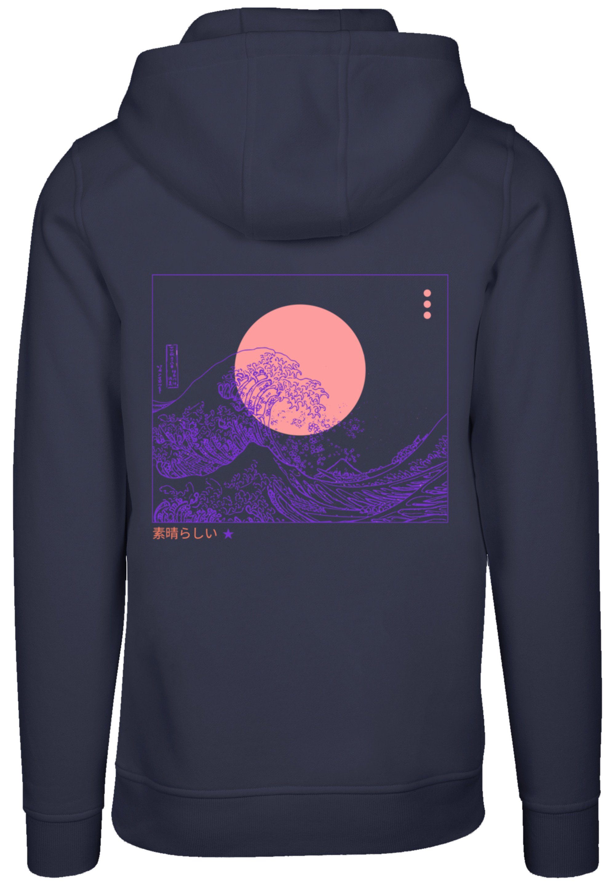 F4NT4STIC Kapuzenpullover Kanagawa Welle Japan Hoodie, Warm, Bequem navy | Hoodies