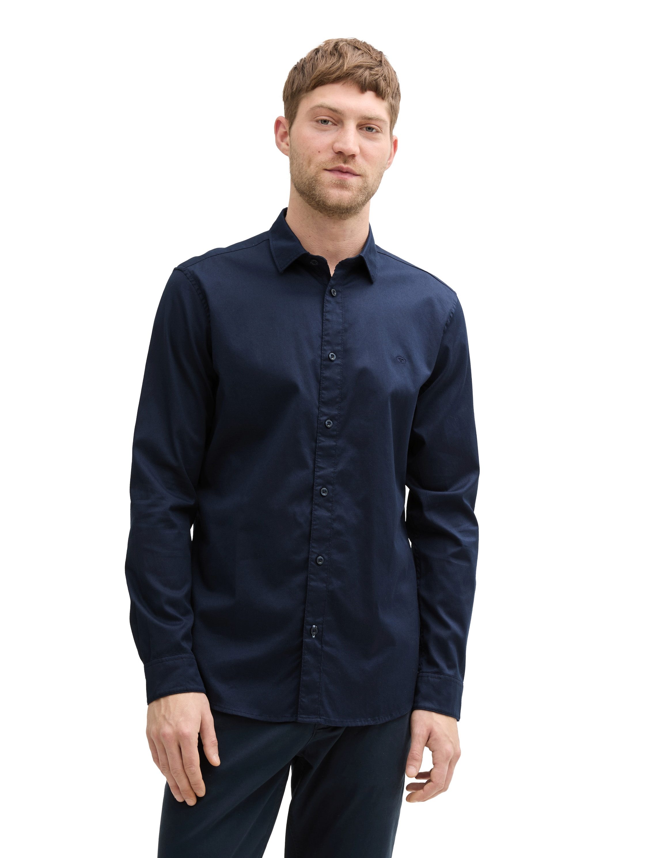 TOM TAILOR Langarmhemd mit Logo Stickerei günstig online kaufen