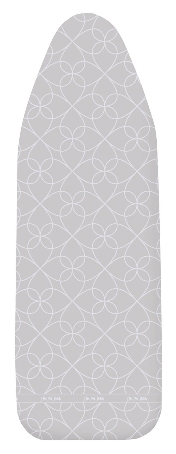 WENKO Bügelbrettbezug Bügeltischbezug M/L, Grau, B 44 cm, L 128 cm