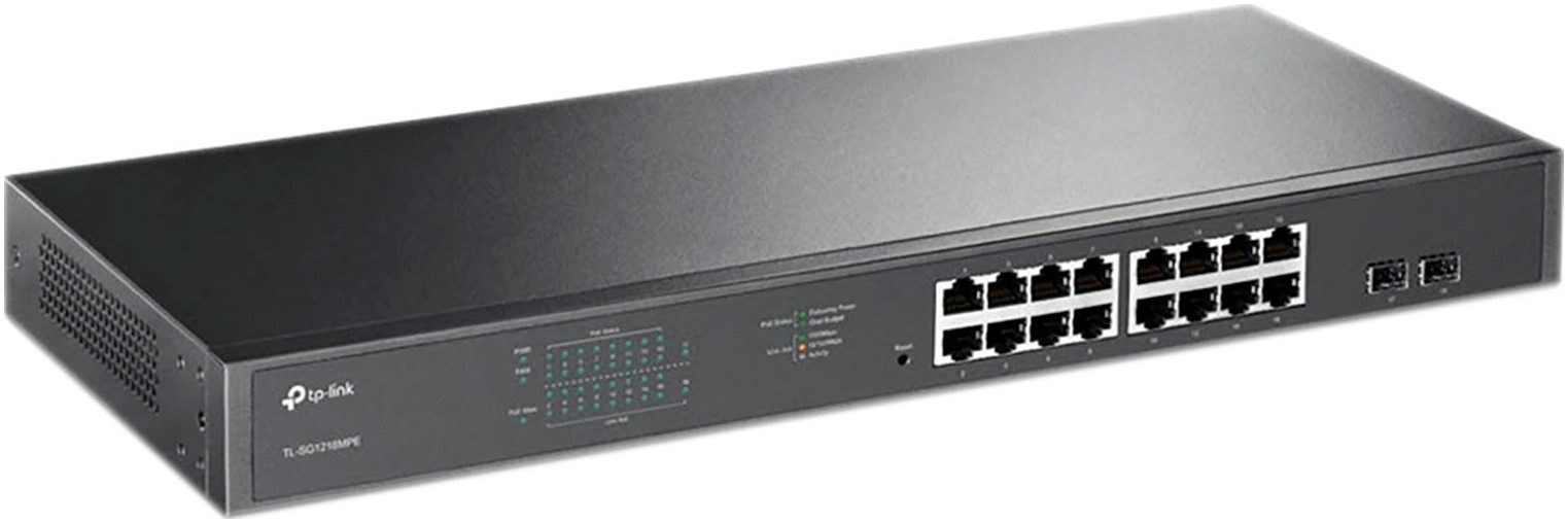 TL-SG1218MPE 16-Port Gigabit PoE+ Easy Smart Switch Netzwerk-Switch
