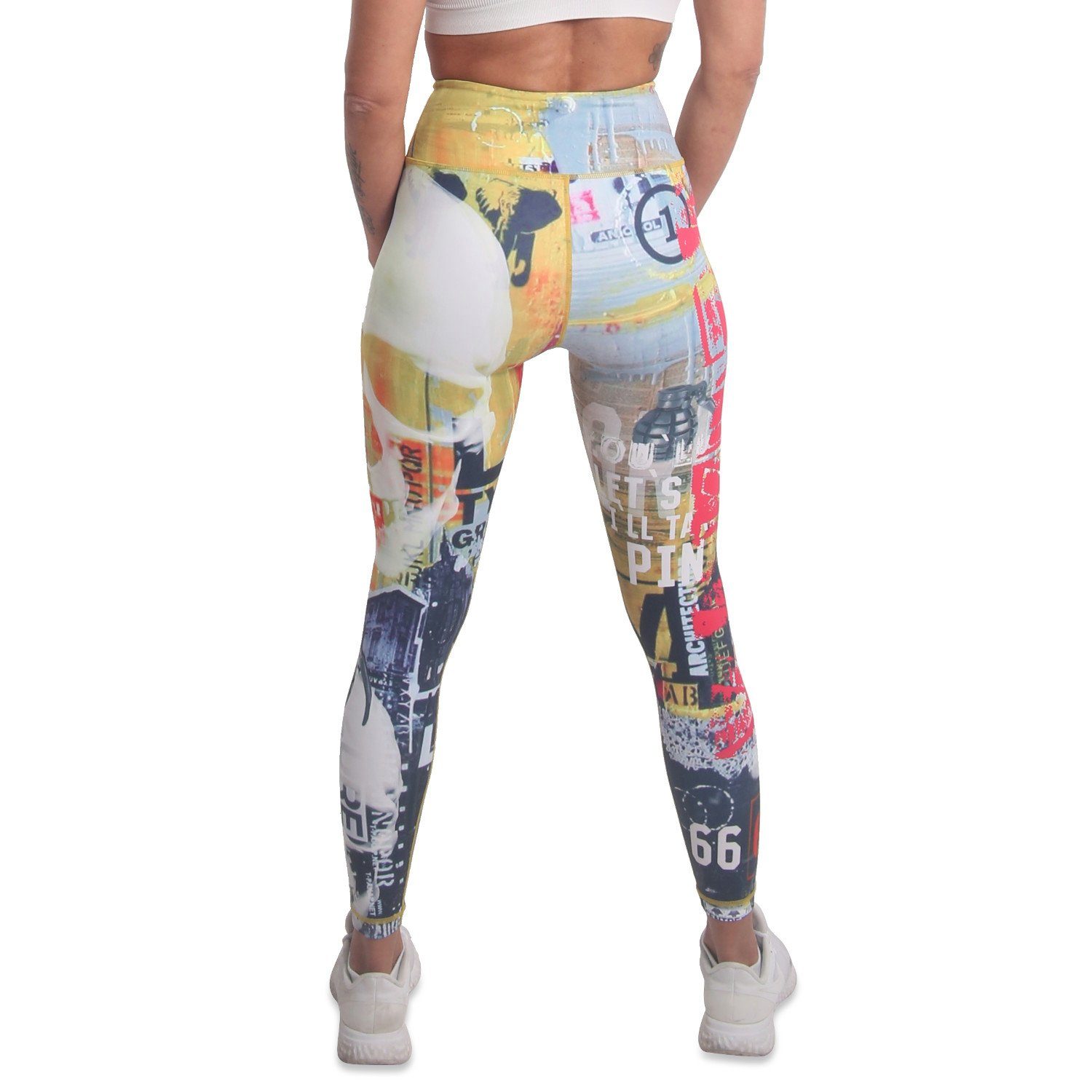 YAKUZA Leggings Play mit mittelhohem Bund und integrierter Einschubtasche