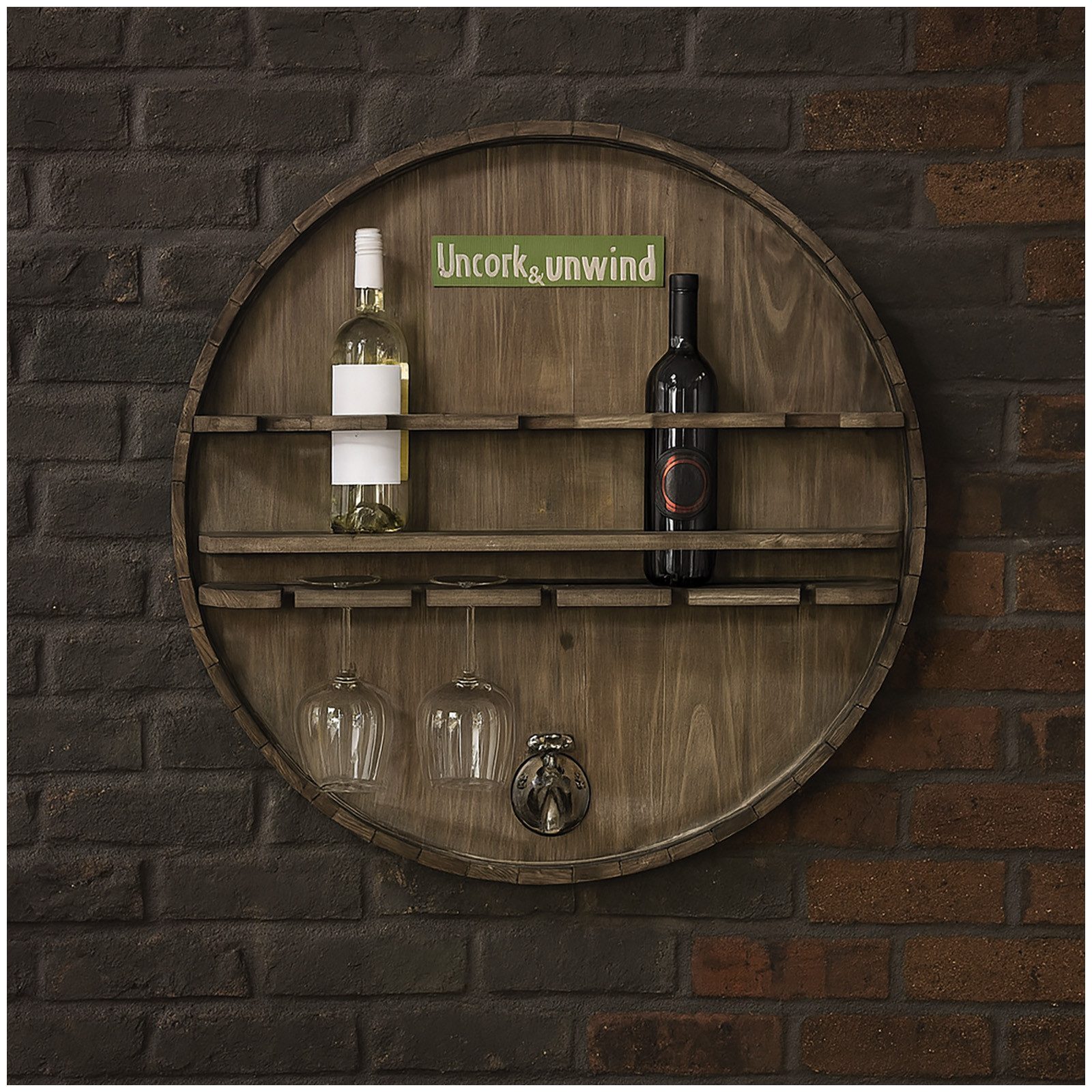 HTI-Living Wandregal Wandregal Weinfass, Stück 1-tlg., Weinregal Regal für günstig online kaufen