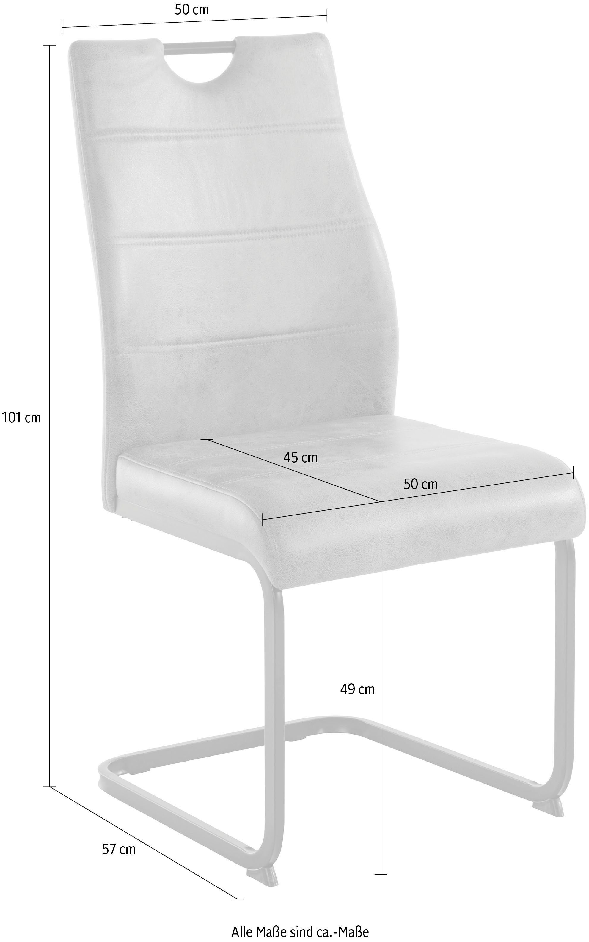 HELA Freischwinger Melina II S belastbar Cord 140 Komfortbreite, Bouclé (Set, Bezug, oder St), KG 2