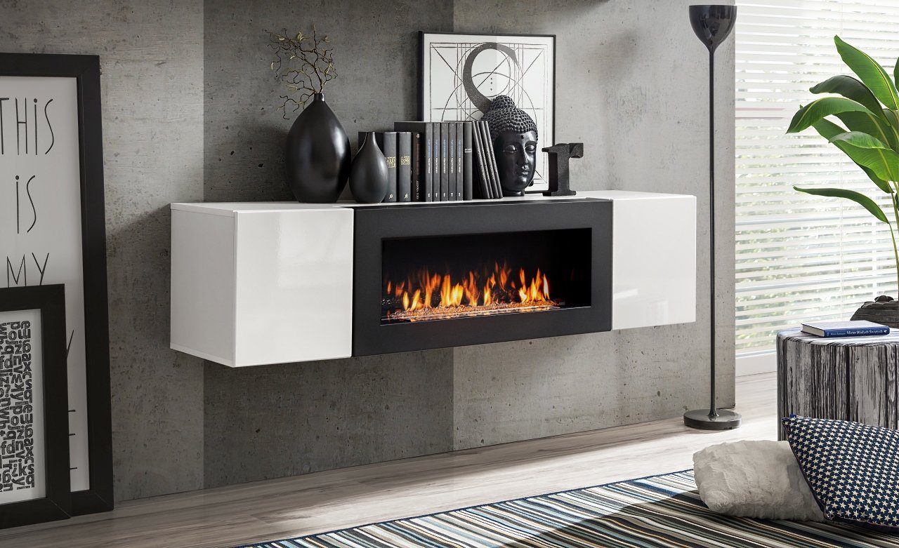 ASM-Moebel TV-Wand TV Tisch mit Bio-Ethanol günstig online kaufen