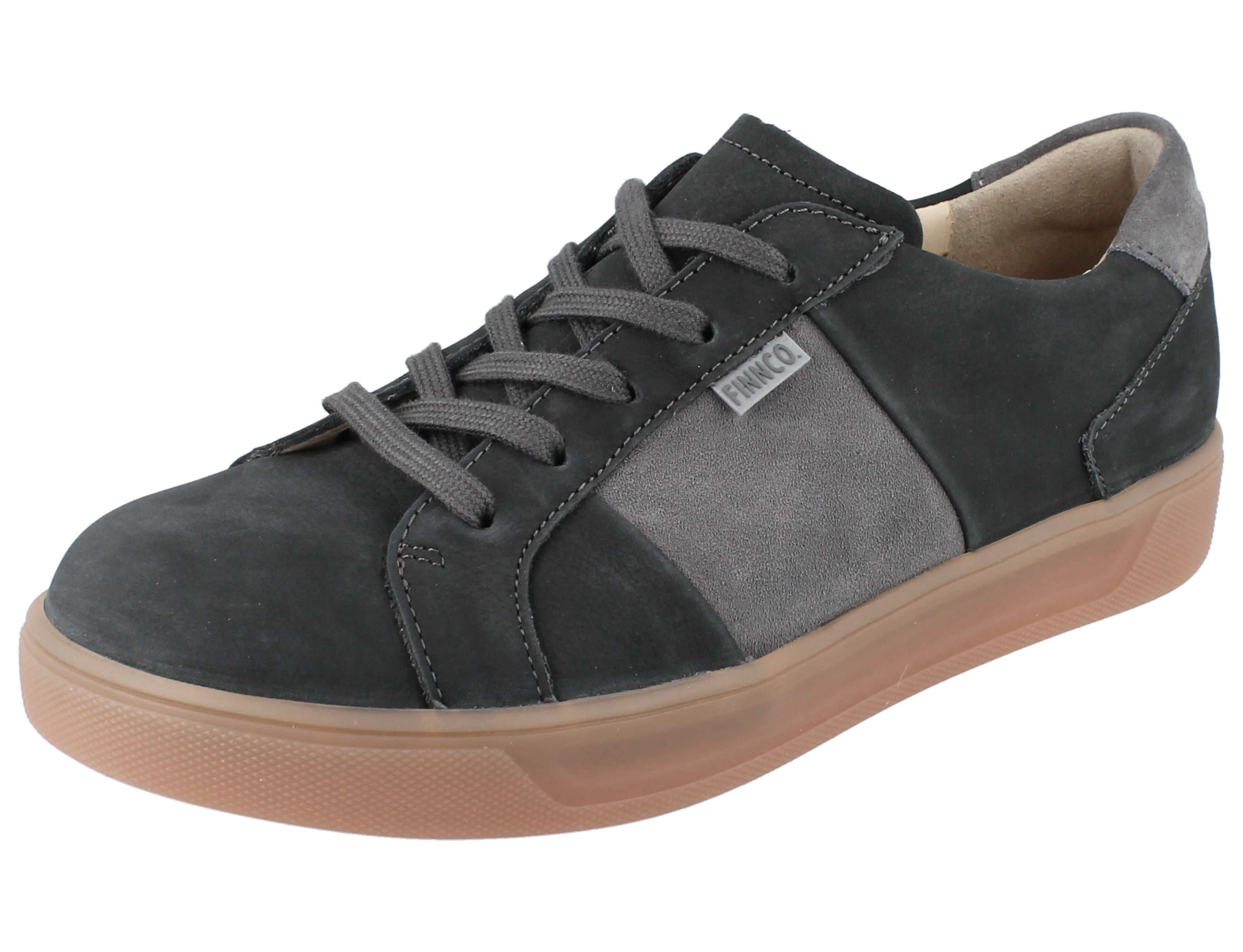 Finn Comfort FINN COMFORT Malita Damen Sneaker grau Nubukleder - Größe: UK 7,5 Schnürschuh Wechselfußbett