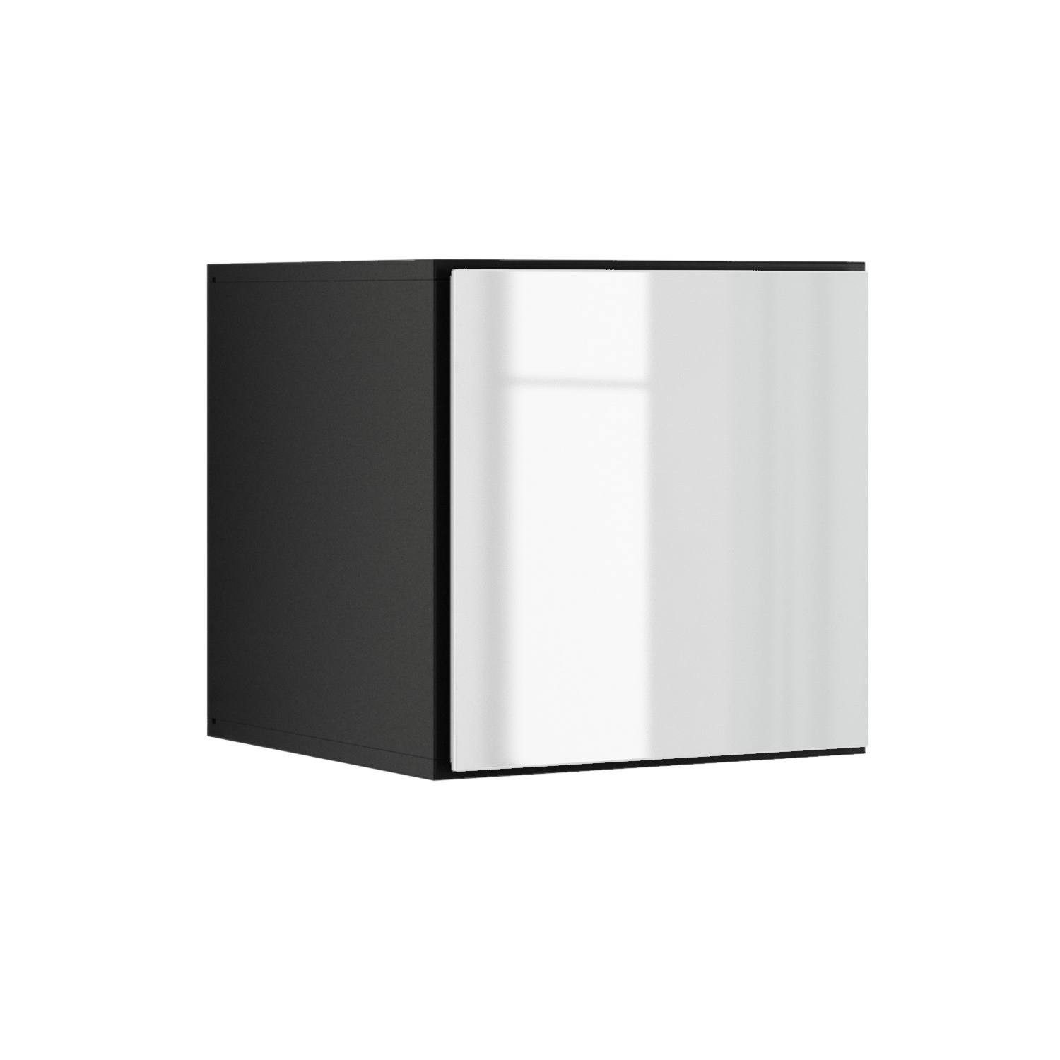 BMG Möbel Schranksystem Modul+ (Einzelschränke und Regale kombinierbar im Baukastenprinzip, wählbar aus Regal, Schrank mit Tür oder Schrank mit Klappe) mit oder ohne Fronten, griffloses Design, Made in Germany