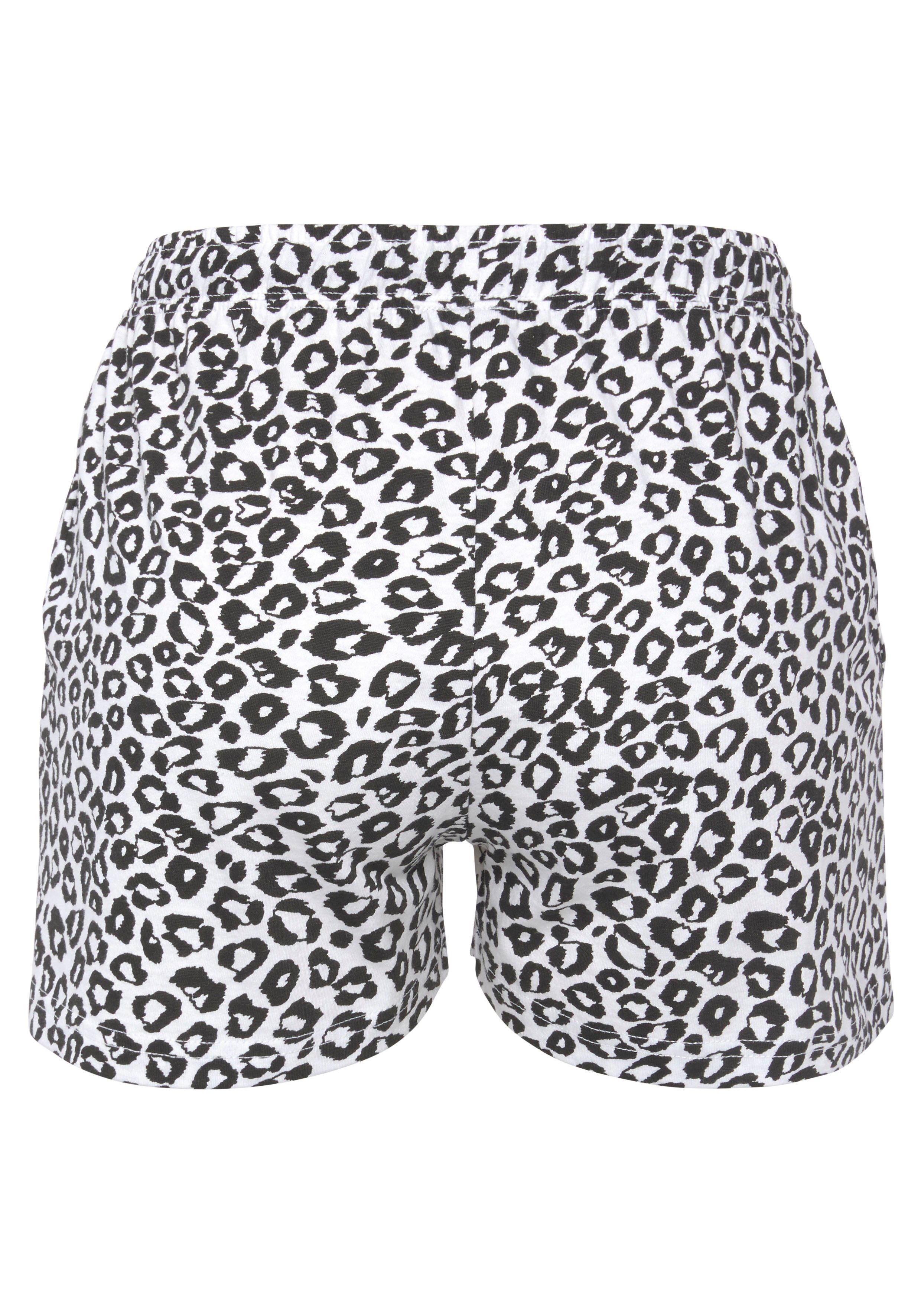 Vivance Dreams by Lascana Pyjamashorts mit Schwarz-Weiß-Druck