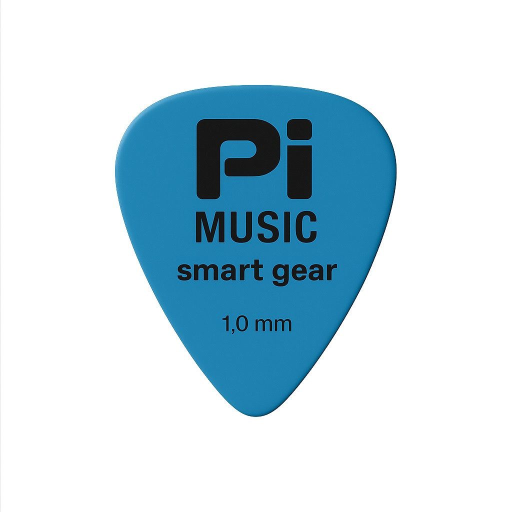 pi-music Plektrum Gitarrenplektrum – Blau, 1,0 mm, Standardform