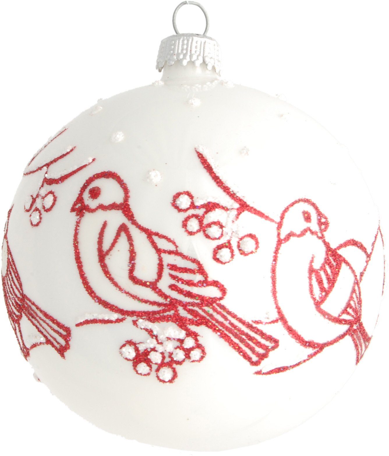 Krebs Glas Glas aus (1 Weihnachtsbaumkugel St), Vogelmotiv Christbaumkugeln Weihnachtsdeko, Christbaumschmuck, mit Lauscha CBK93534, Glas