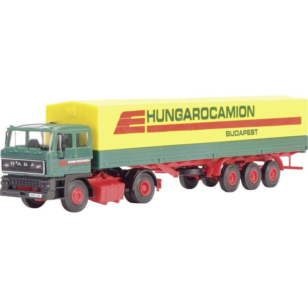 Modelleisenbahn-Straße H0 RABA 2-achs Zugmaschine mit HUNGAROCAMION
