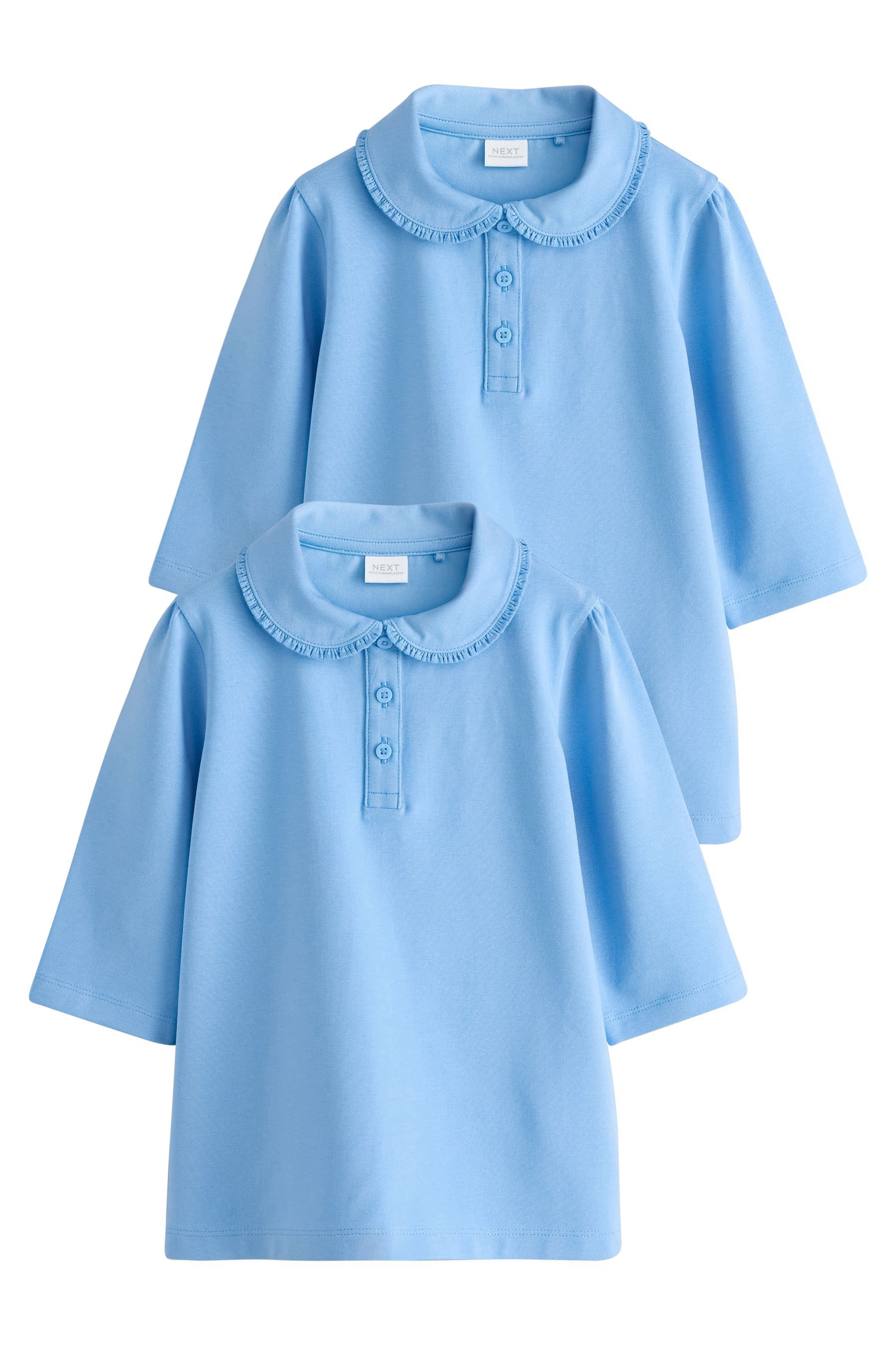 Poloshirt 2 Poloshirts für Mädchen aus Baumwollstretch