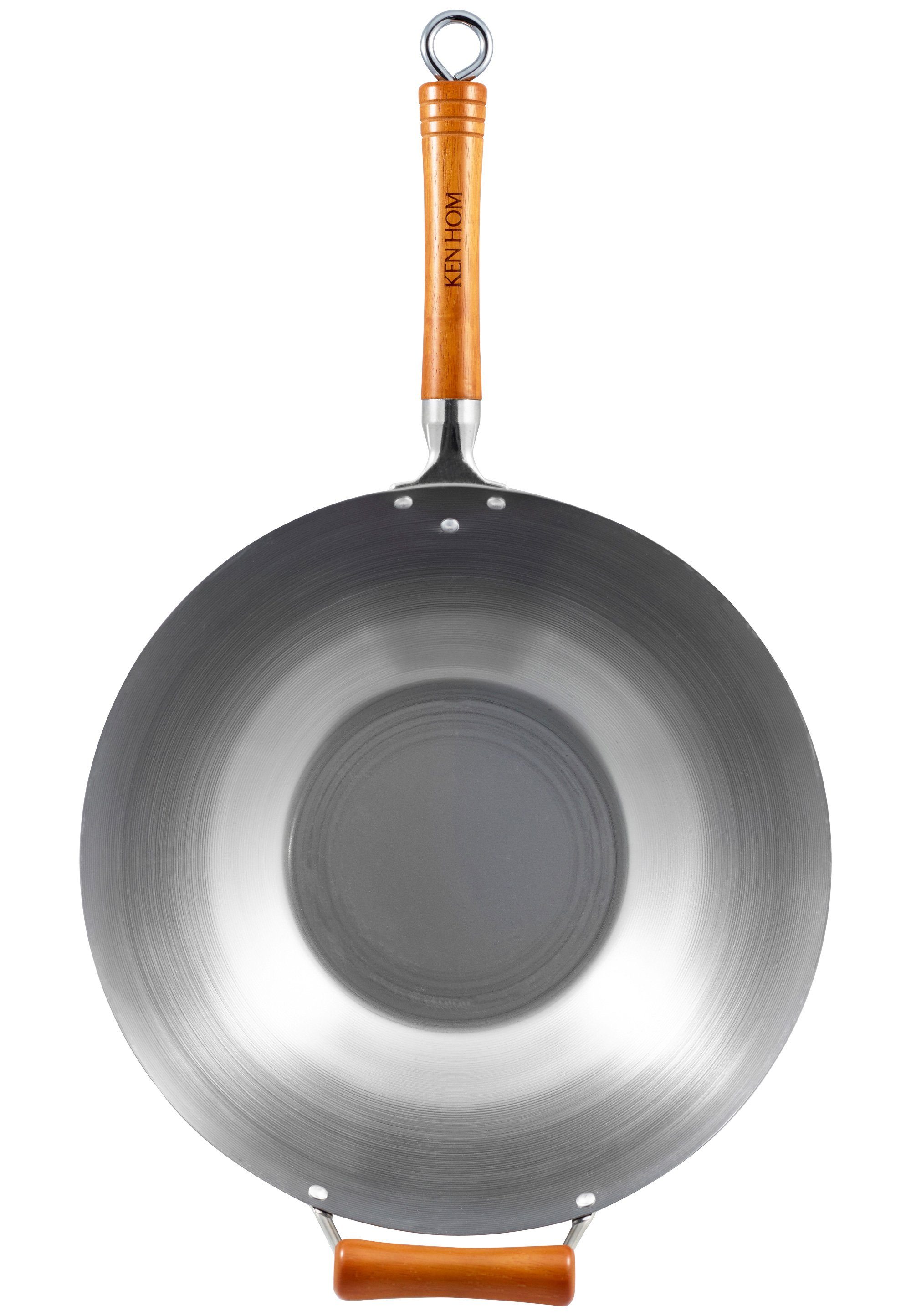 KEN HOM Wok Wokpfanne, aus unbeschichtetem Karbonstahl