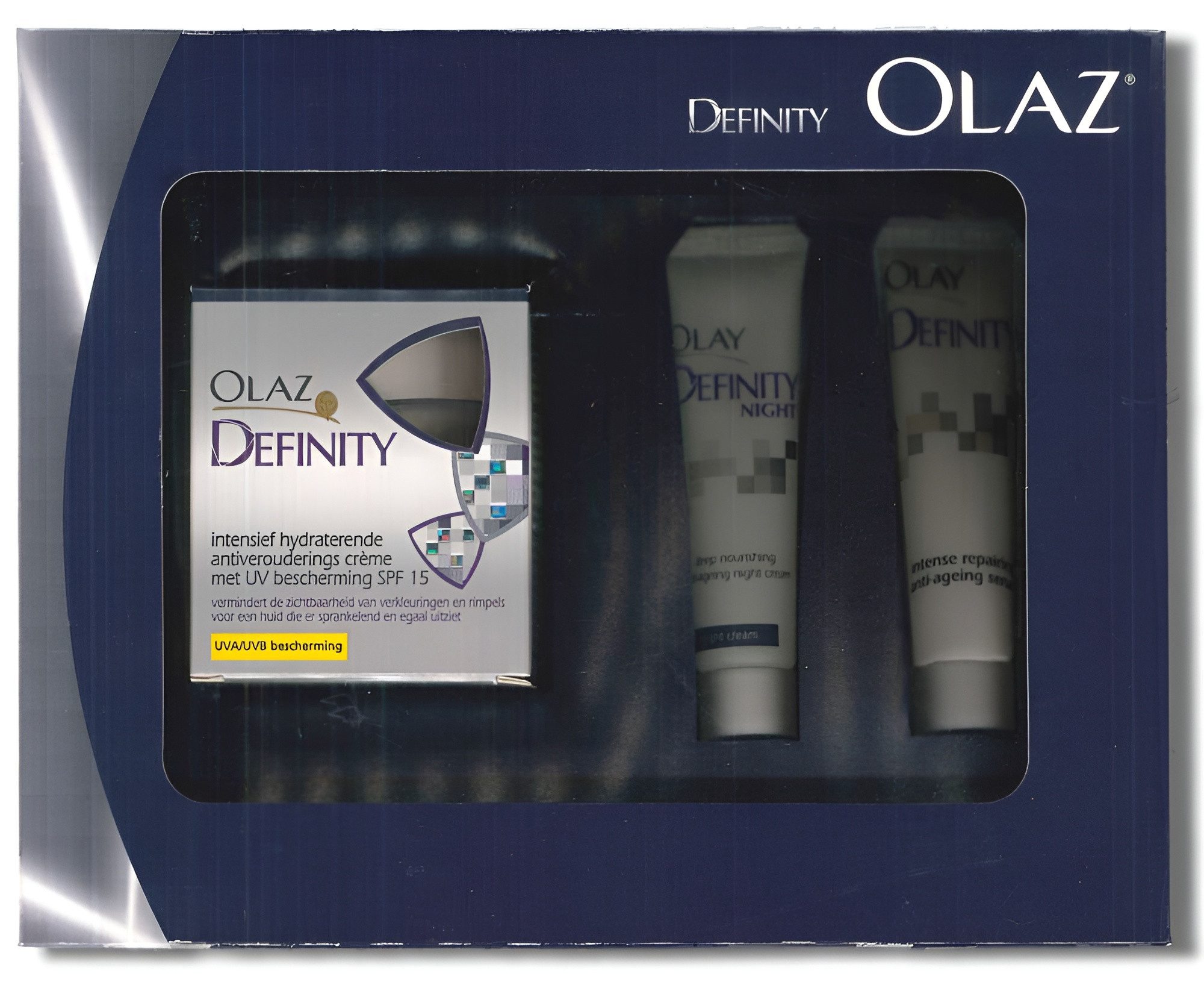 OLAZ Anti-Aging-Creme Definity Set (50ml Tagescreme, 15ml Nachtcreme, 15ml Serum), 1-tlg.