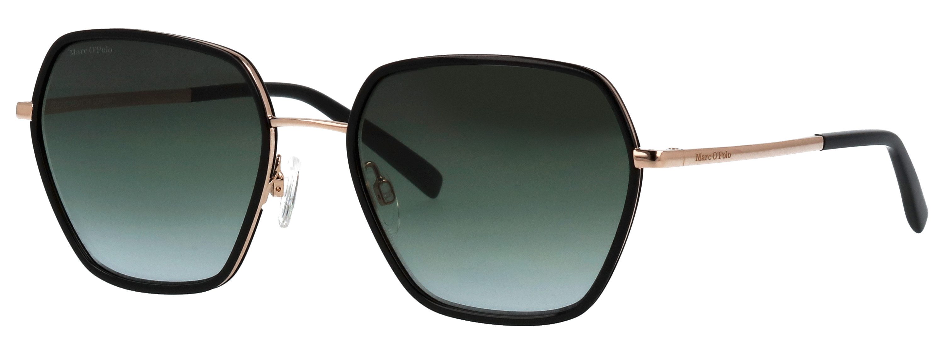 Marc O'Polo Sonnenbrille Modell 505122 Form Hexagon, Logoschriftzug auf Bügel, Metallfassung
