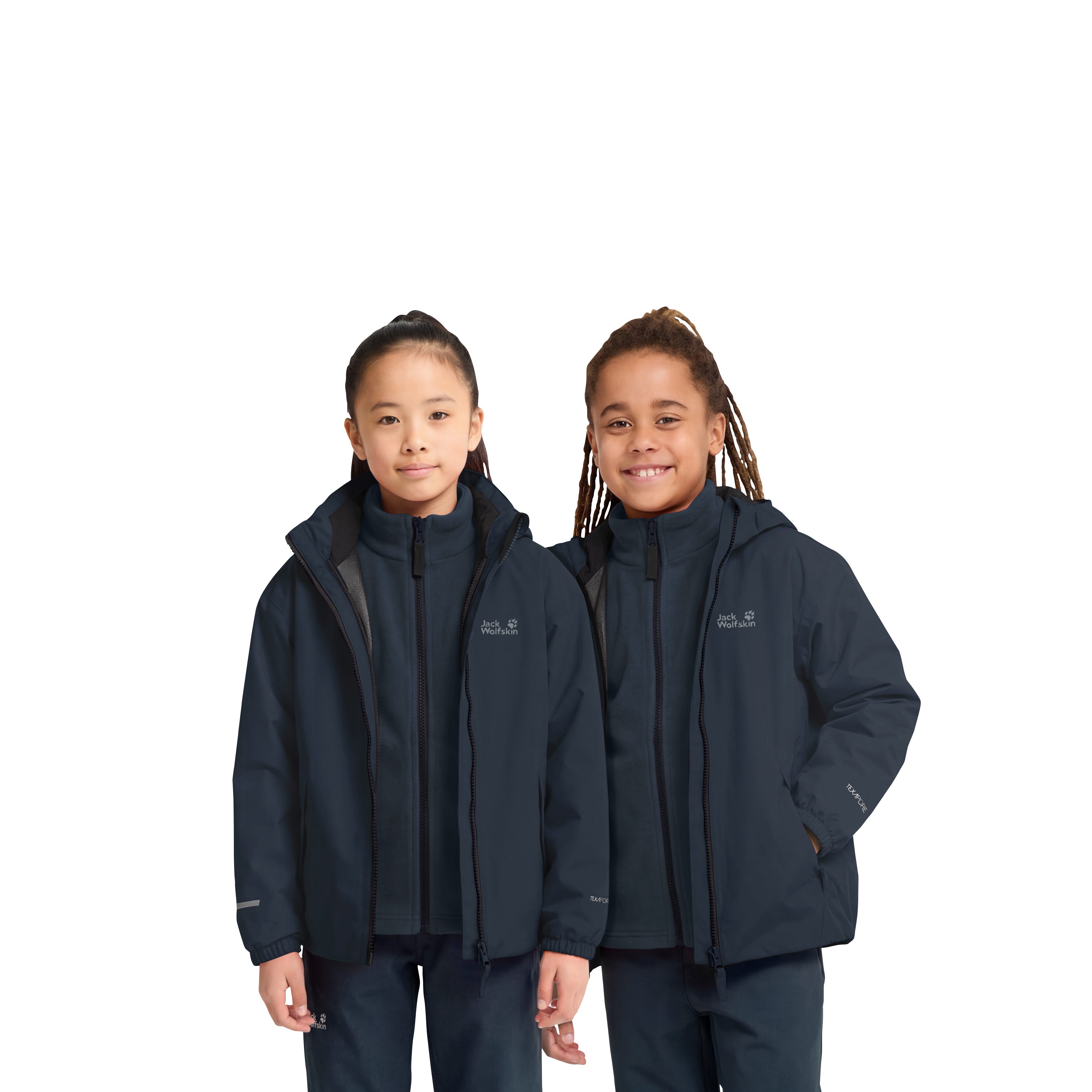 Jack Wolfskin 3-in-1-Funktionsjacke ICELAND 3IN1 JKT K Langarm-Design, aus Polyester, in Größen von 104 bis 176