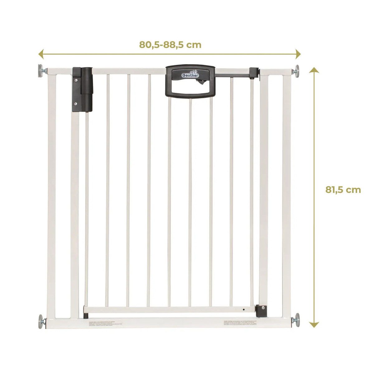 Geuther Fahrradhelm 4792 Easylock Plus Metall Weiß, 80,5-88,5