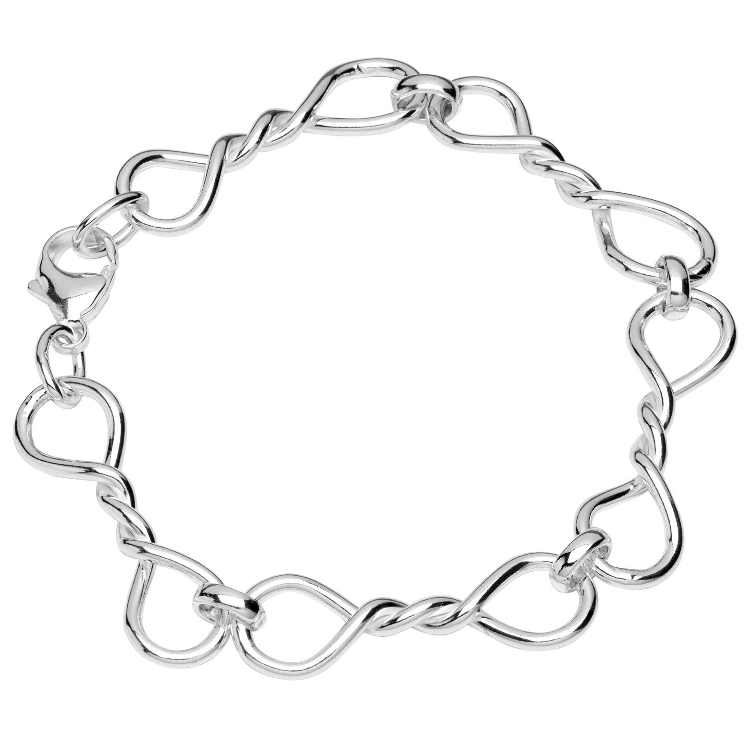 NKlaus Silberarmband Armband 925 Sterling Silber 21cm Designer Kette Da (1 Stück), Made in Germany