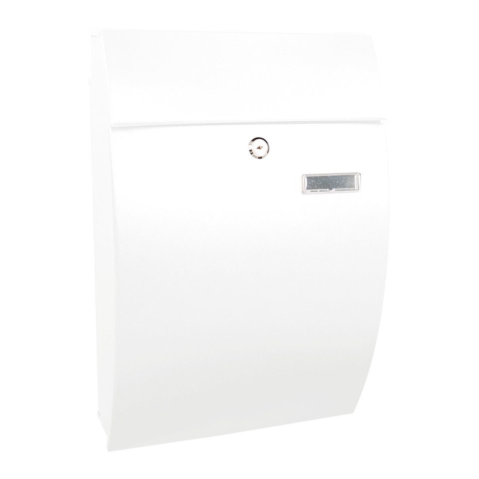 PROREGAL® Wandbriefkasten GERONAN Briefkasten mit Namensschild Postkasten, HxBxT 48x32,2x15,5cm, Einwurföffnung 24x4cm