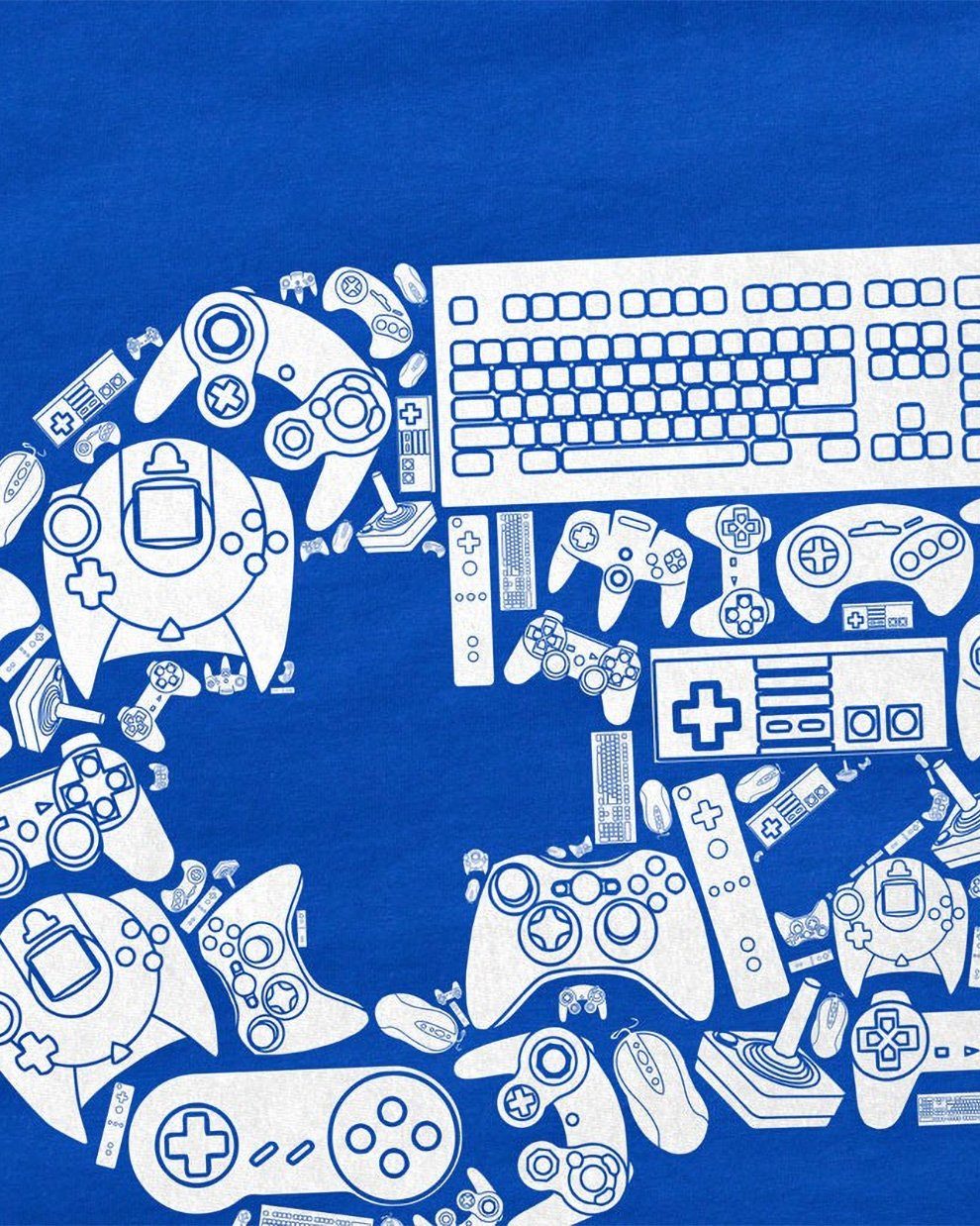 style3 Print-Shirt Herren T-Shirt Gamer super konsole kart snes zelda mario nintendo switch spiel blau