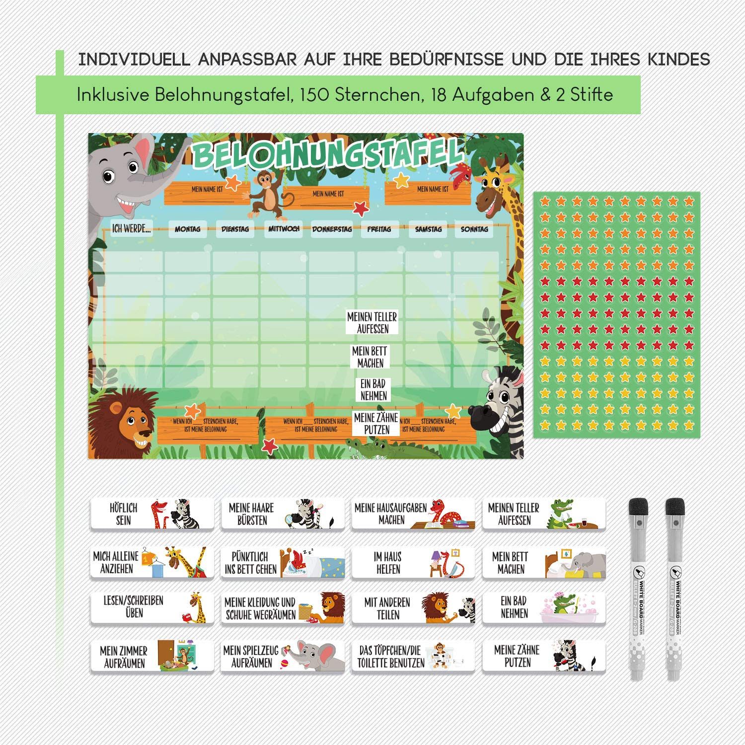 Luigi's Magnettafel Belohnungstafel für Kinder: Verhaltensplaner (3), (1-tl günstig online kaufen