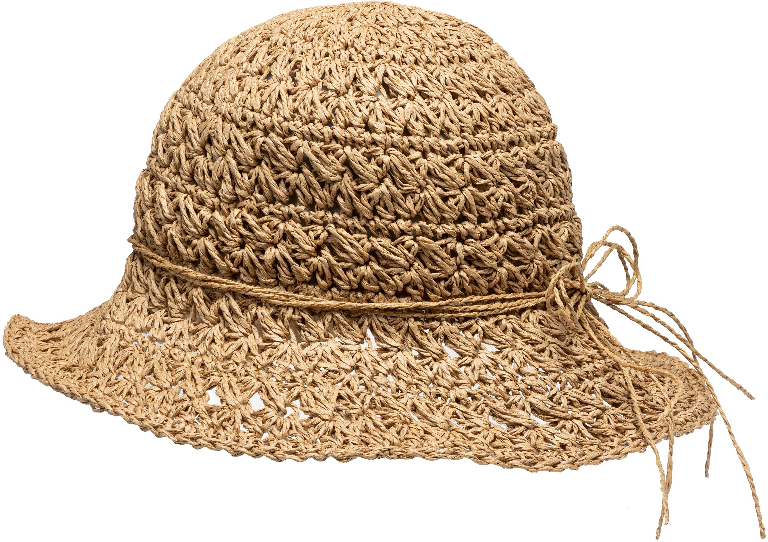 Caspar Strohhut HT31 Damen Sommerhut aus Papierstroh günstig online kaufen