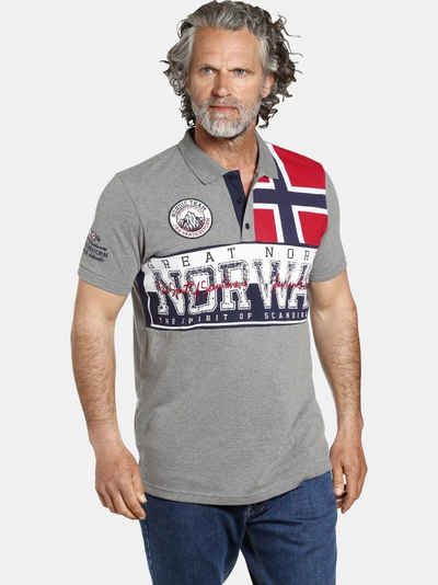 Jan Vanderstorm Poloshirt »VILGOT« mit Norwegen Print
