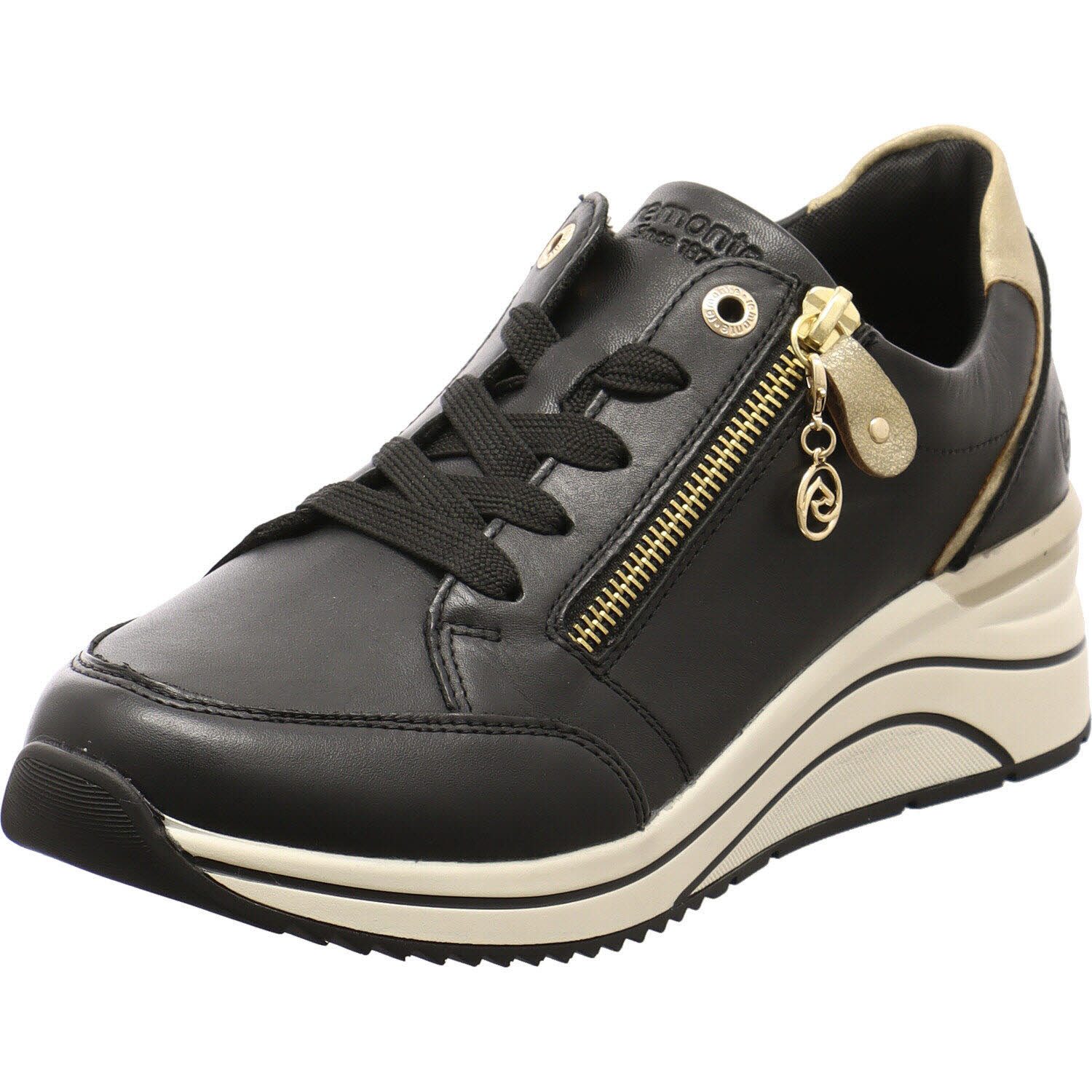 schwarz-gold Sohle weiß