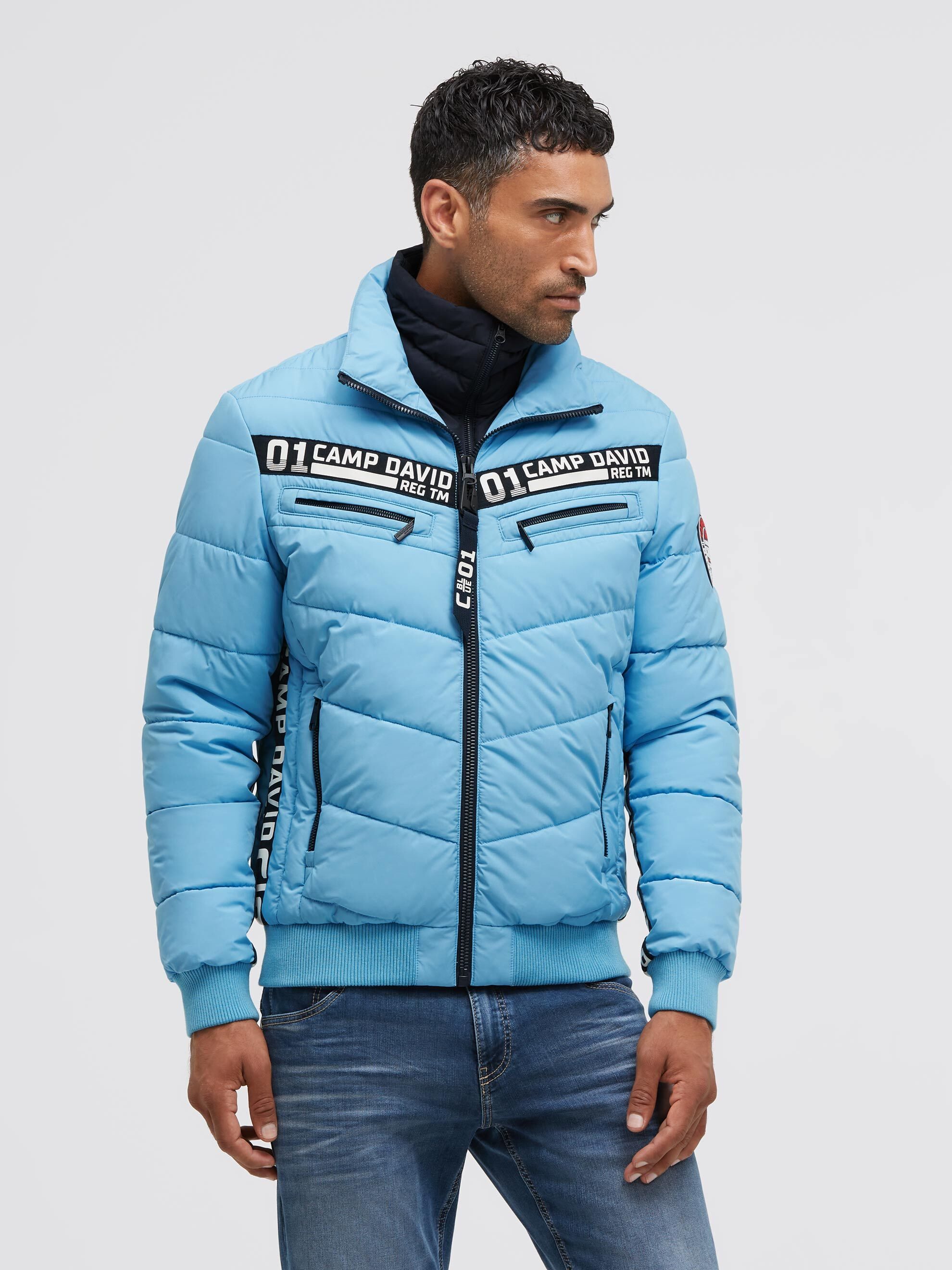 CAMP DAVID Winterjacke mit Reißverschluss an den Einschubtaschen