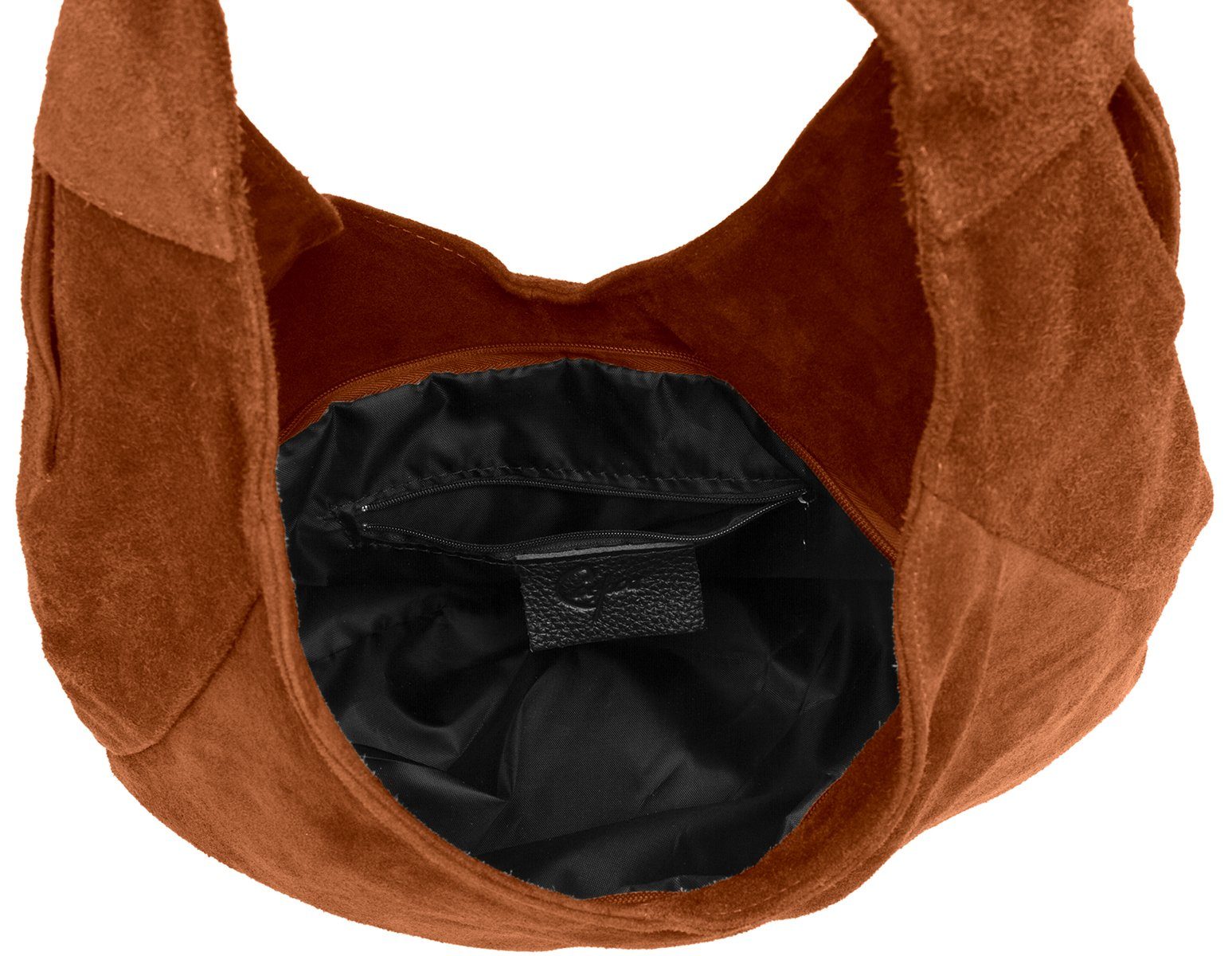 Caspar Schultertasche Große Damen Ledertasche Hobo günstig online kaufen