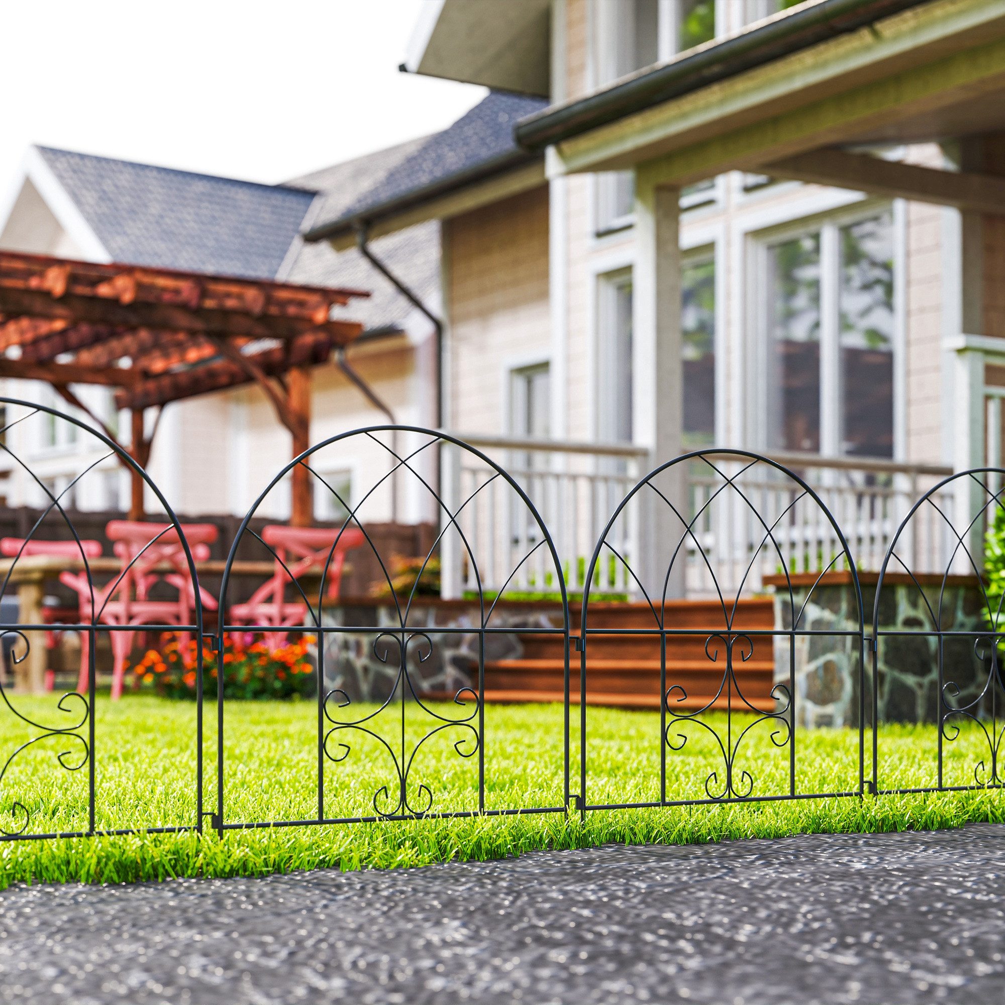 Outsunny Gartenzaun 300 cm x 70 günstig online kaufen