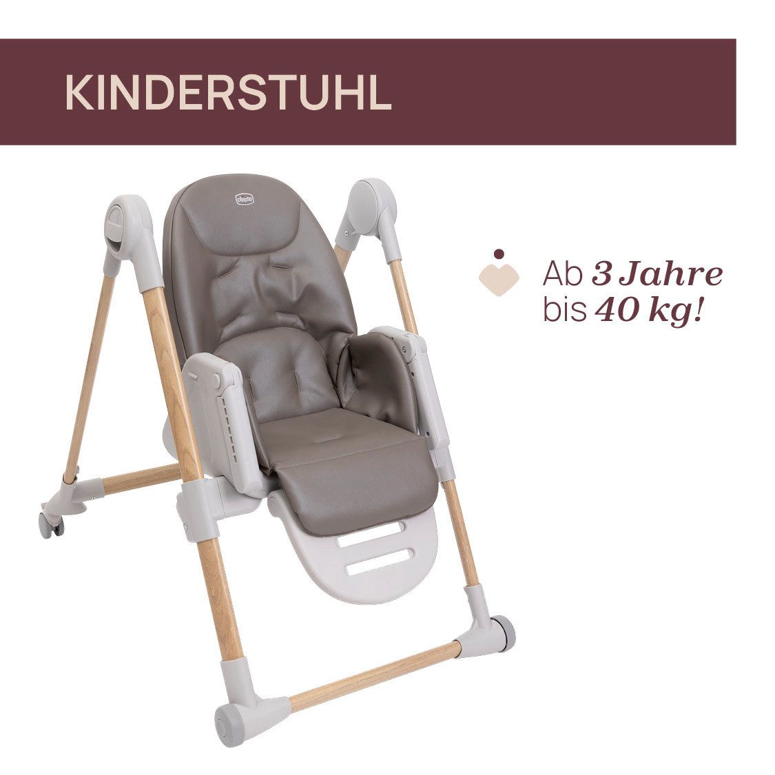 Chicco Hochstuhl Polly Armonia Scandinavia, mit Essbrett