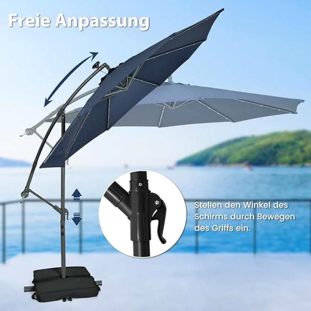 KOMFOTTEU Sonnenschirm Ø 300 cm, mit günstig online kaufen