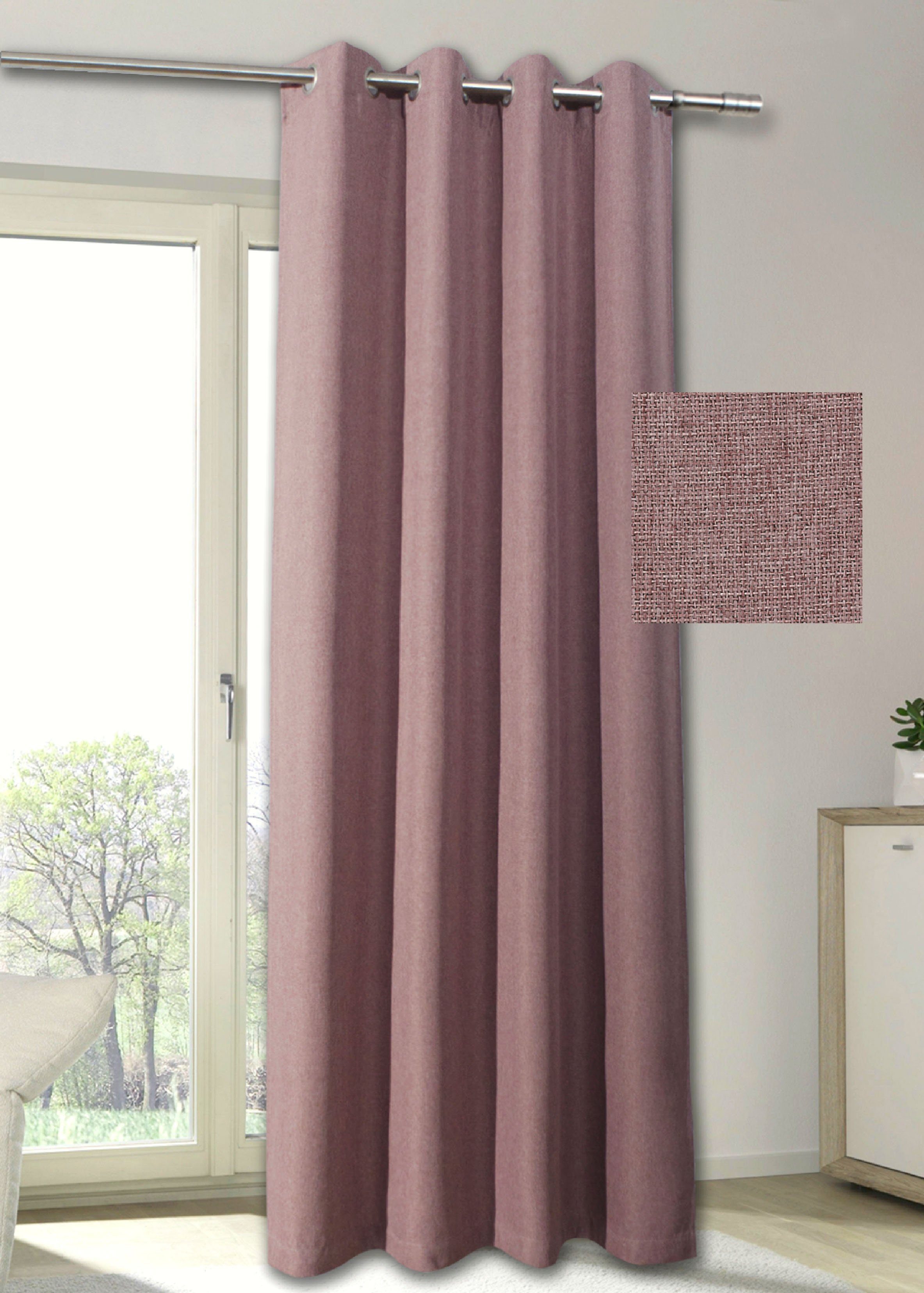my home Vorhang MAILAND, Ösen (1 günstig online kaufen
