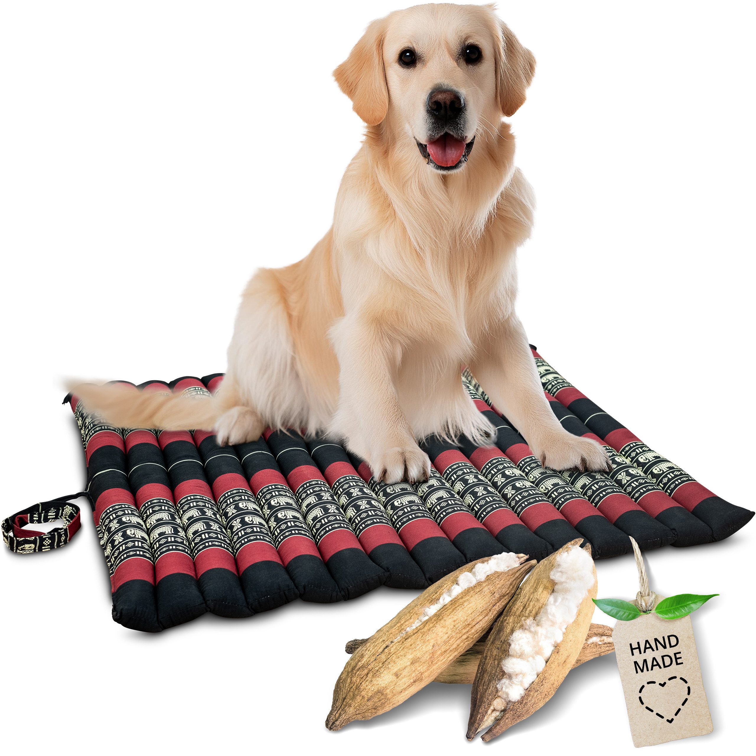 livasia Подушки Steppkissen 75 cm, vegan und handgefertigt, 75x75x4,5cm, Kapok