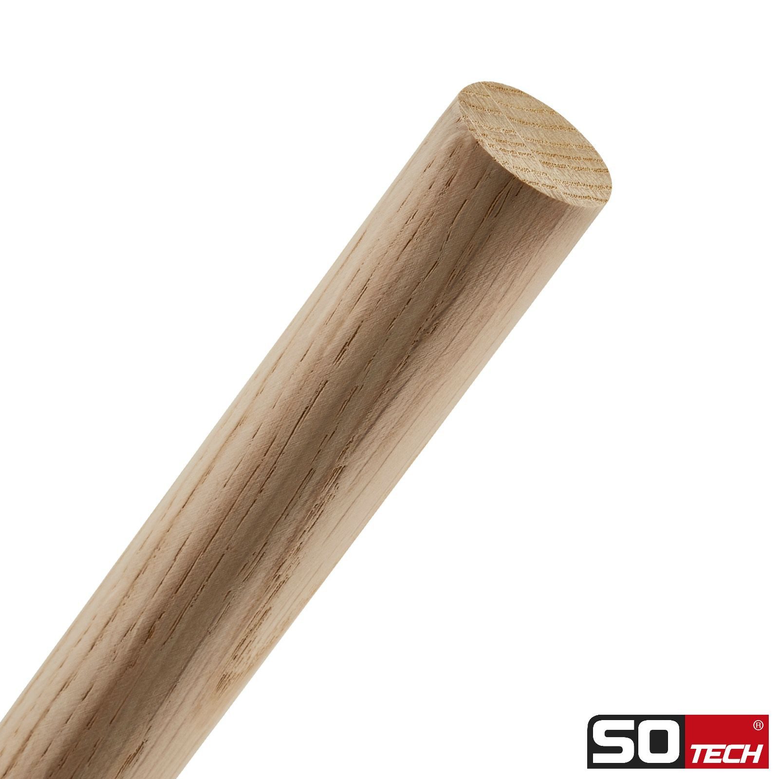 SO-TECH® Kleiderstange Garderobenstange Rundstab Holzstab zum Basteln Ø 30 mm Eiche (1 St), Länge: 50 cm