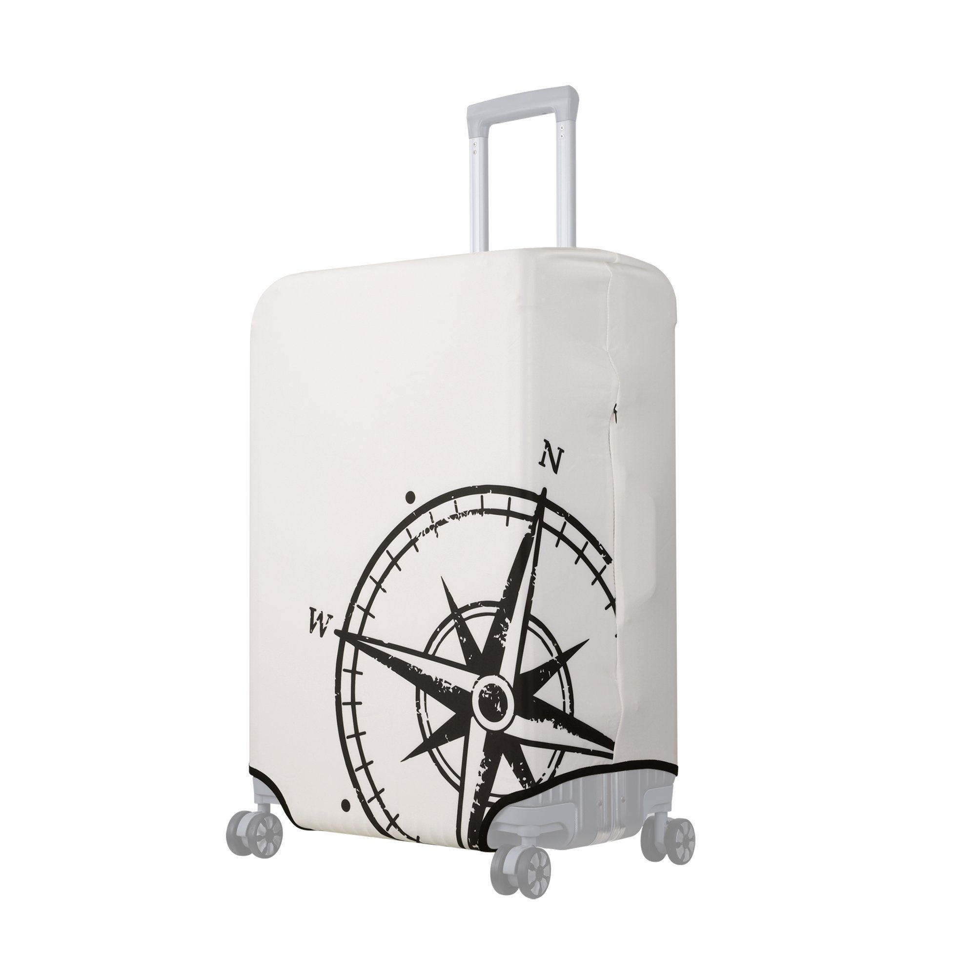 Kofferhülle Reisekoffer Kofferschutzhülle Reißverschluss Elastische Schwarz Koffer Überzug Hülle - Größe Koffer kwmobile mit (L),