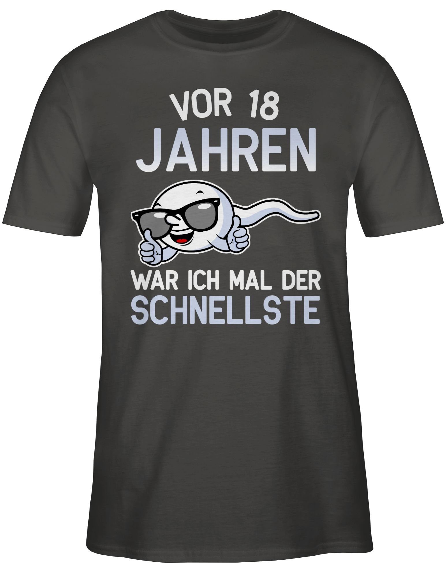 der Vor mal Shirtracer T-Shirt Geburtstag 18. Jahren ich Dunkelgrau 01 war 18 Schnellste