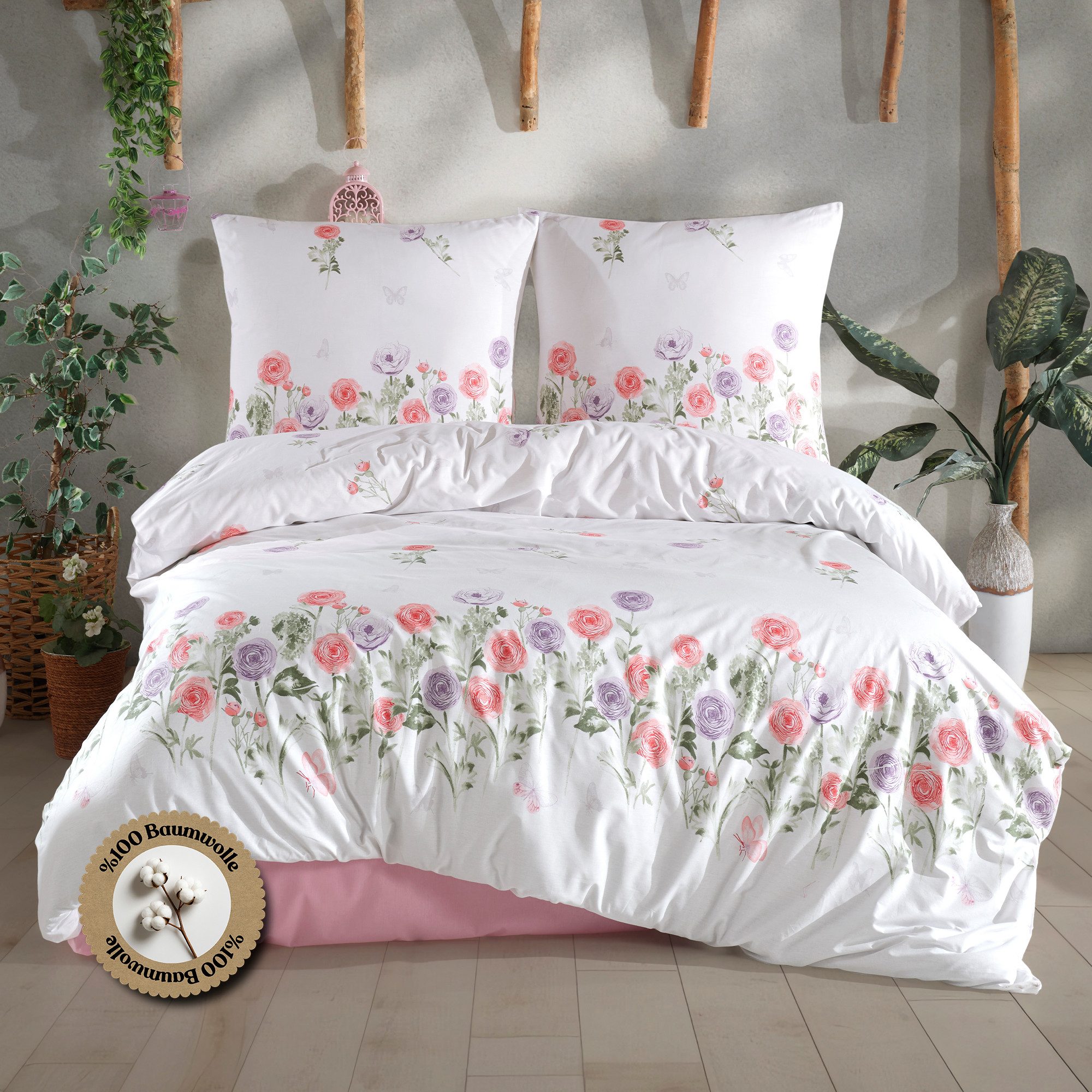 Nordqueen Bettwäsche Nordqueen Ranforce Bettwäsche Set 100% Baumwolle, 100% Baumwolle, Bettwäsche Set 100% Baumwolle / Renforce Baumwolle