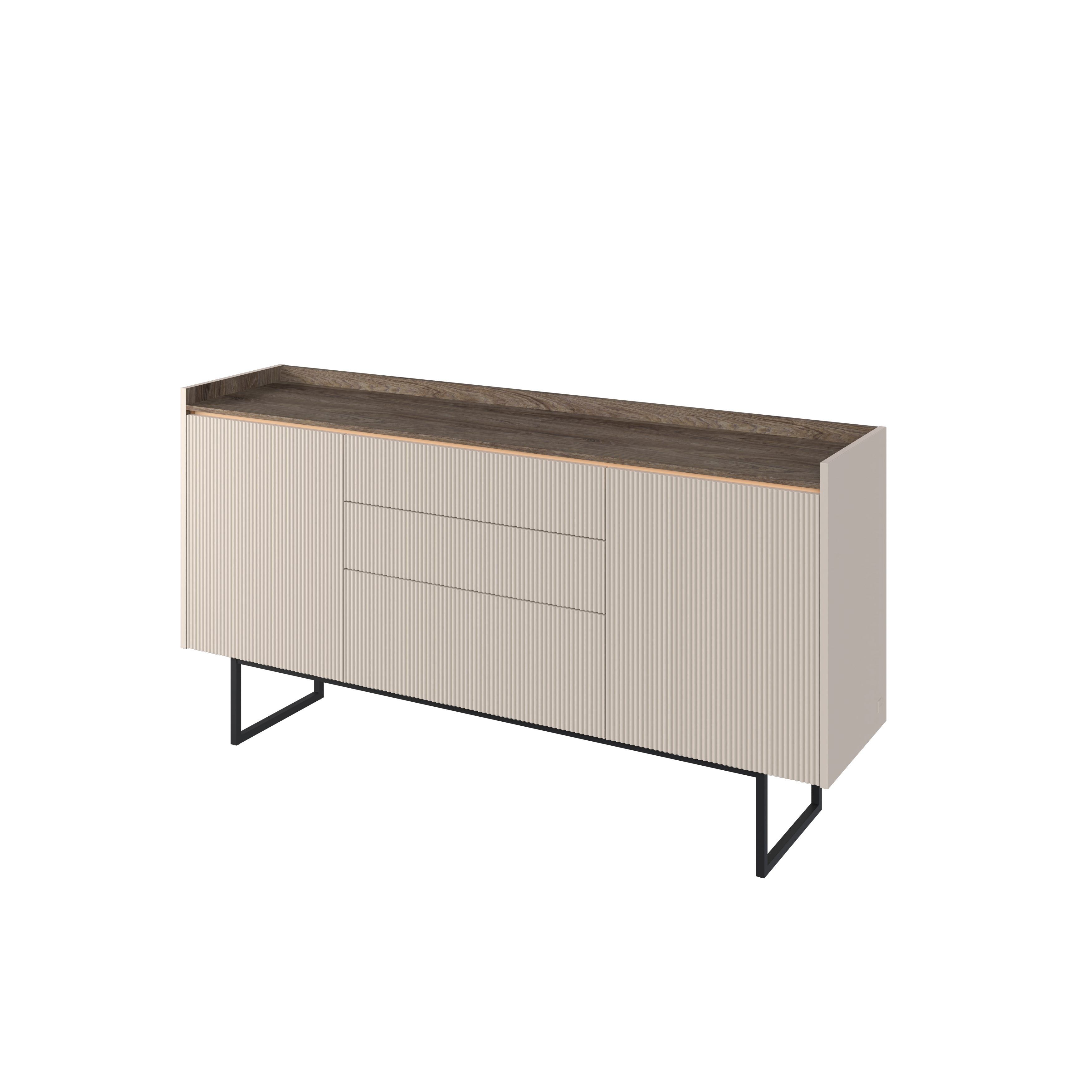 yourhouse24 Kommode LAGO LG-03 mit Beleuchtung Beige