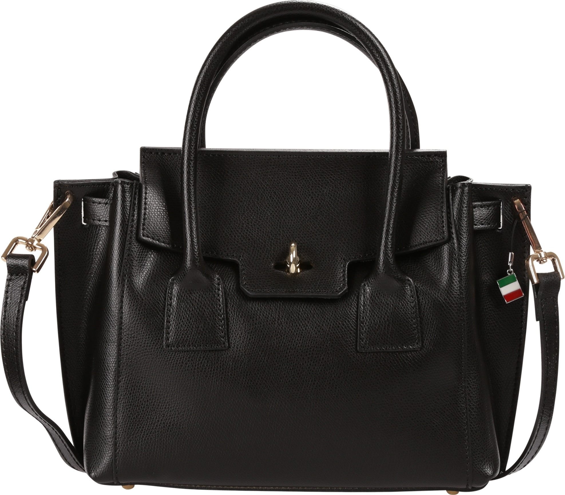 FLORENCE Handtasche Florence Damen Handtasche Leder Tasche (Handtasche), Damen Handtasche Leder, schwarz ca. 30cm x ca. 22cm hoch