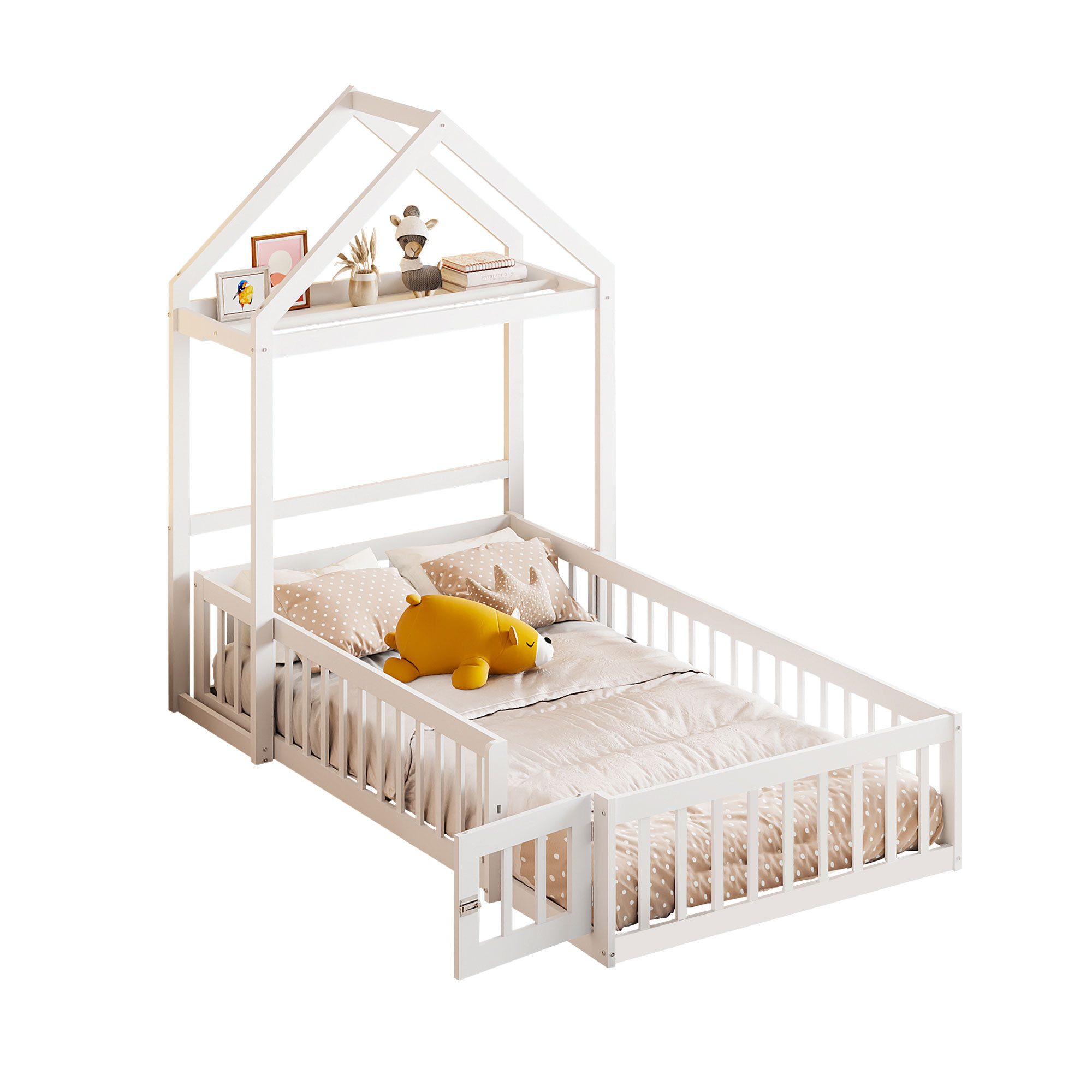 Flieks Massivholzbett, abnehmbares Kinderbett Hausbett mit günstig online kaufen