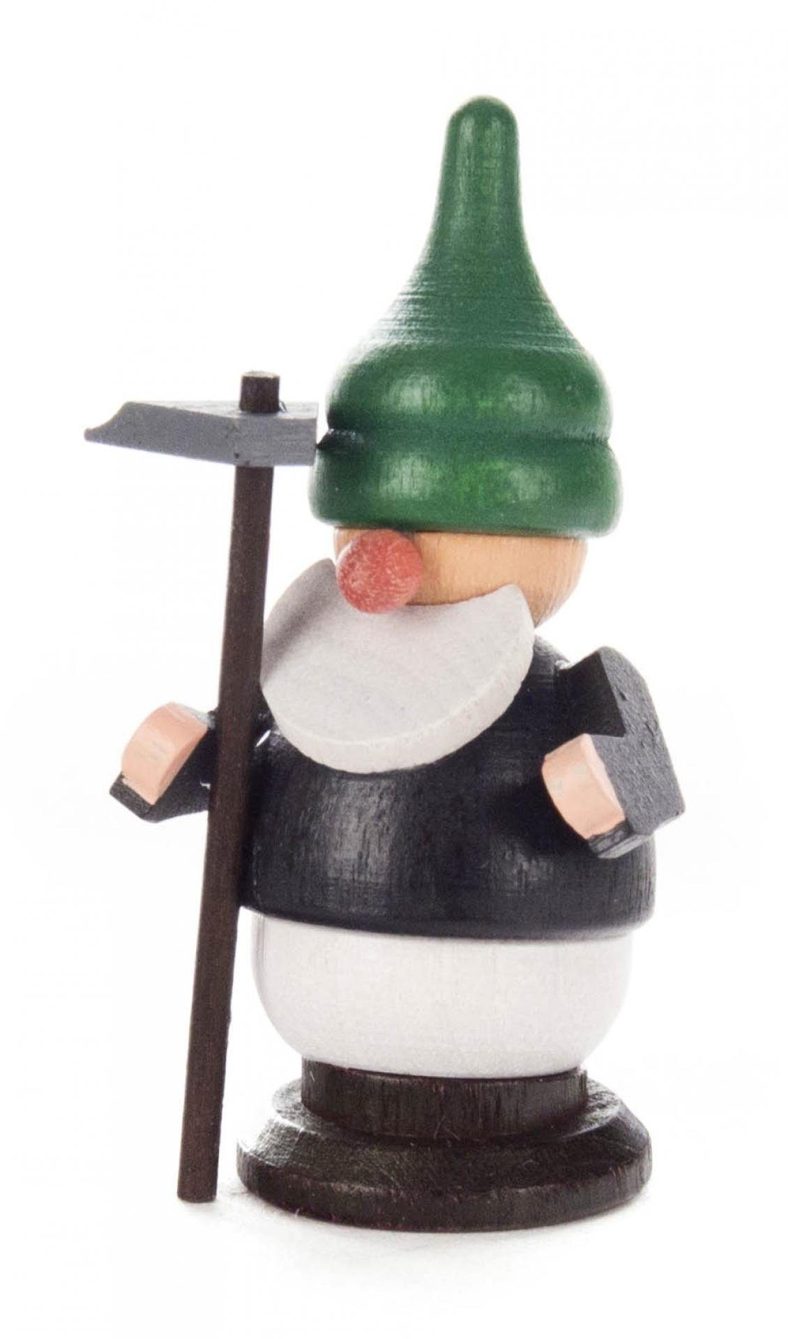 Spielwarenmacher Günther e.K. Weihnachtsfigur Miniaturfigur Zwerg mit Kratze BxHxT 3x6x3cm NEU, mit Kratze, Bergmann