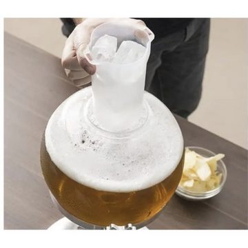 Ruhhy Bierzapfanlage 3,5L Professioneller Zapfanlagen-Getränkespender für Bier, Wein, Uvm., großer Vorrat, Eisbehälter, leicht zu reinigen, einfache Bedienung.