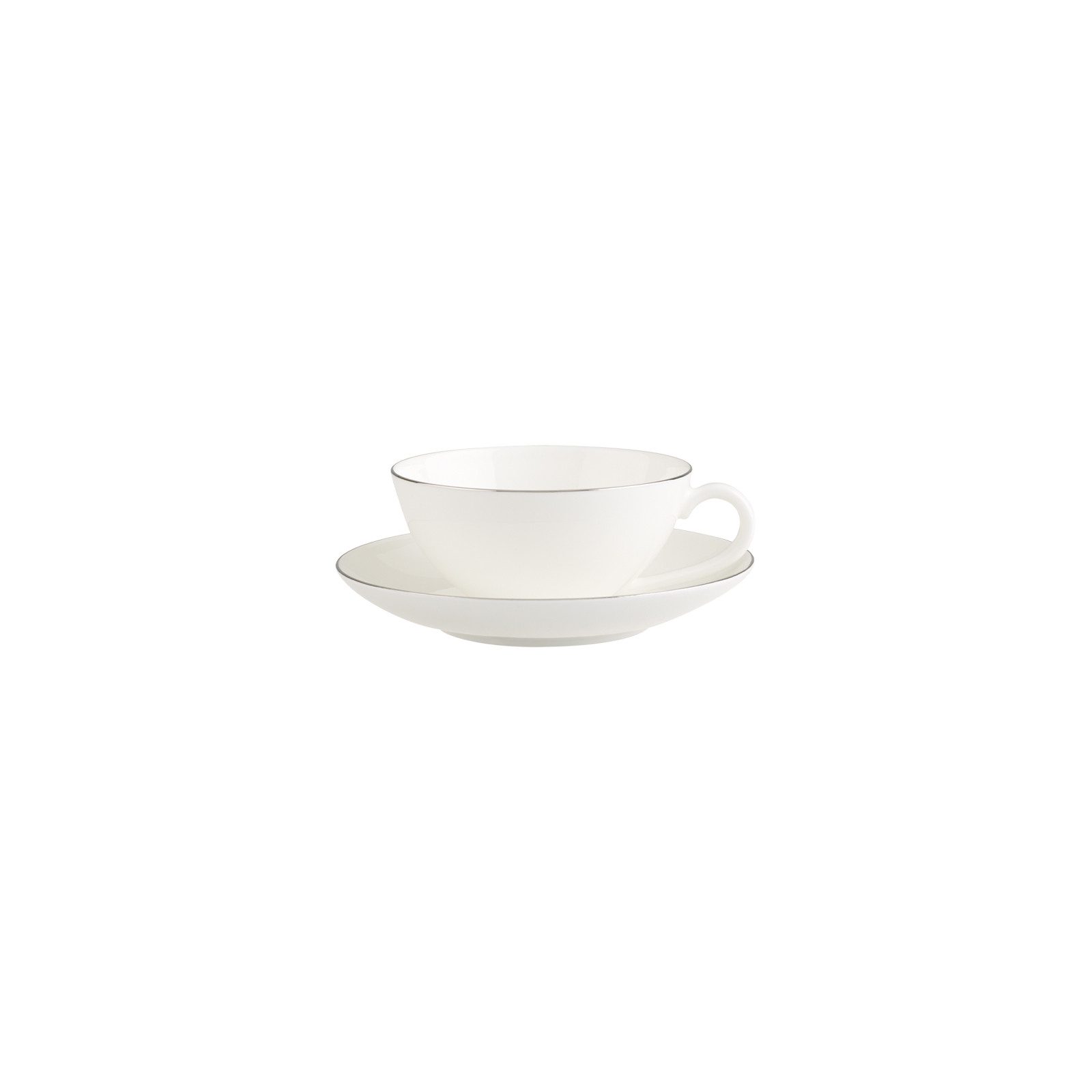 Villeroy & Boch Tasse Anmut Platinum No.1 Teetasse mit Untertasse 140 ml, 1-tlg., Porzellan