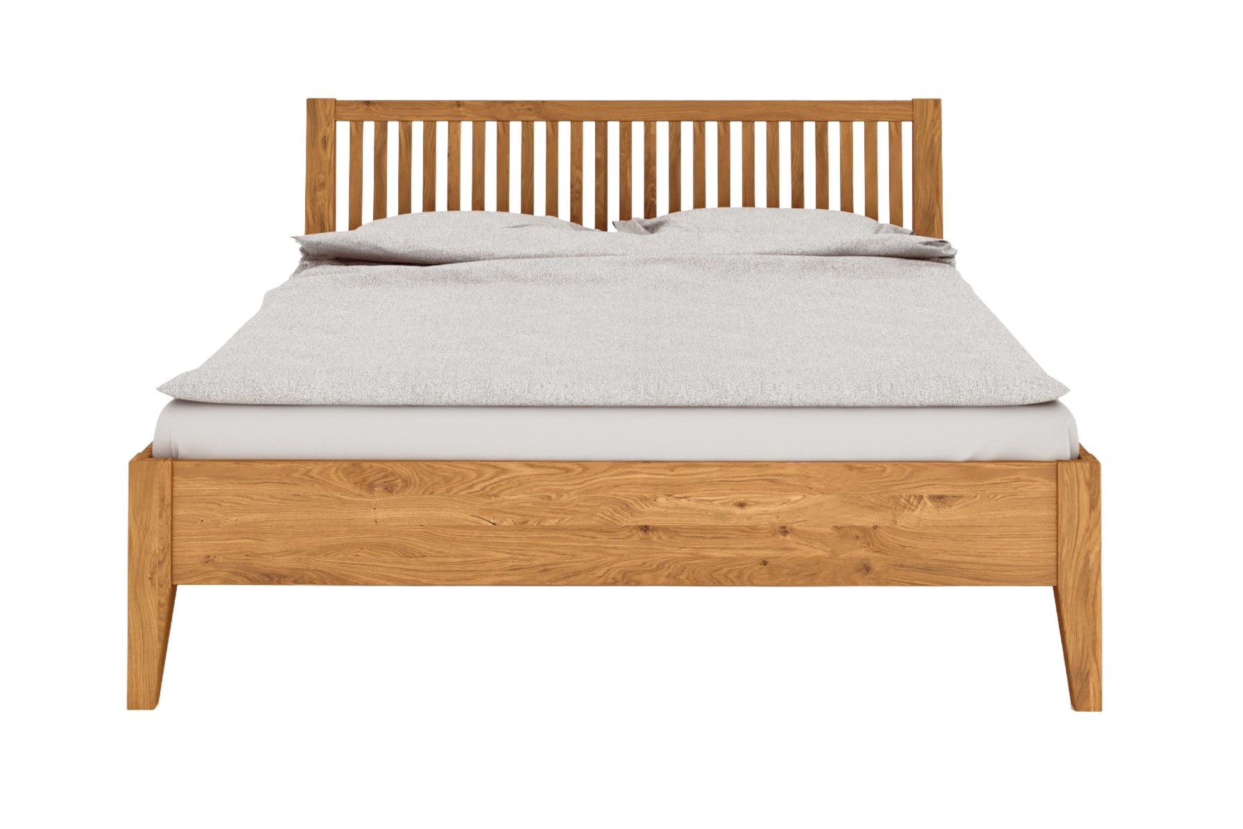 byoak Bett ODYS 180 x 220 aus Massivholz, mit Holzkopfteil, Naturgeölt