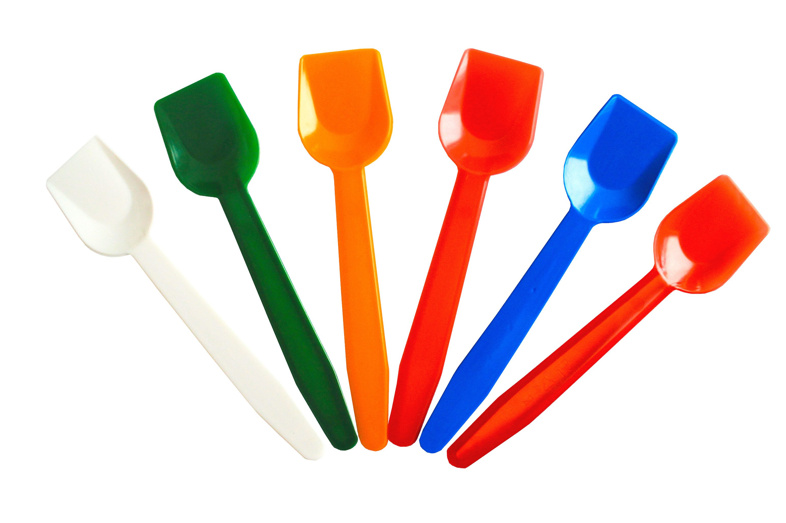 Poller GmbH Vogtland Eislöffel MEHRWEG-Eisspaten gewölbt 95 mm, bunt, 1000 Stück/Packung (1000 Stück)